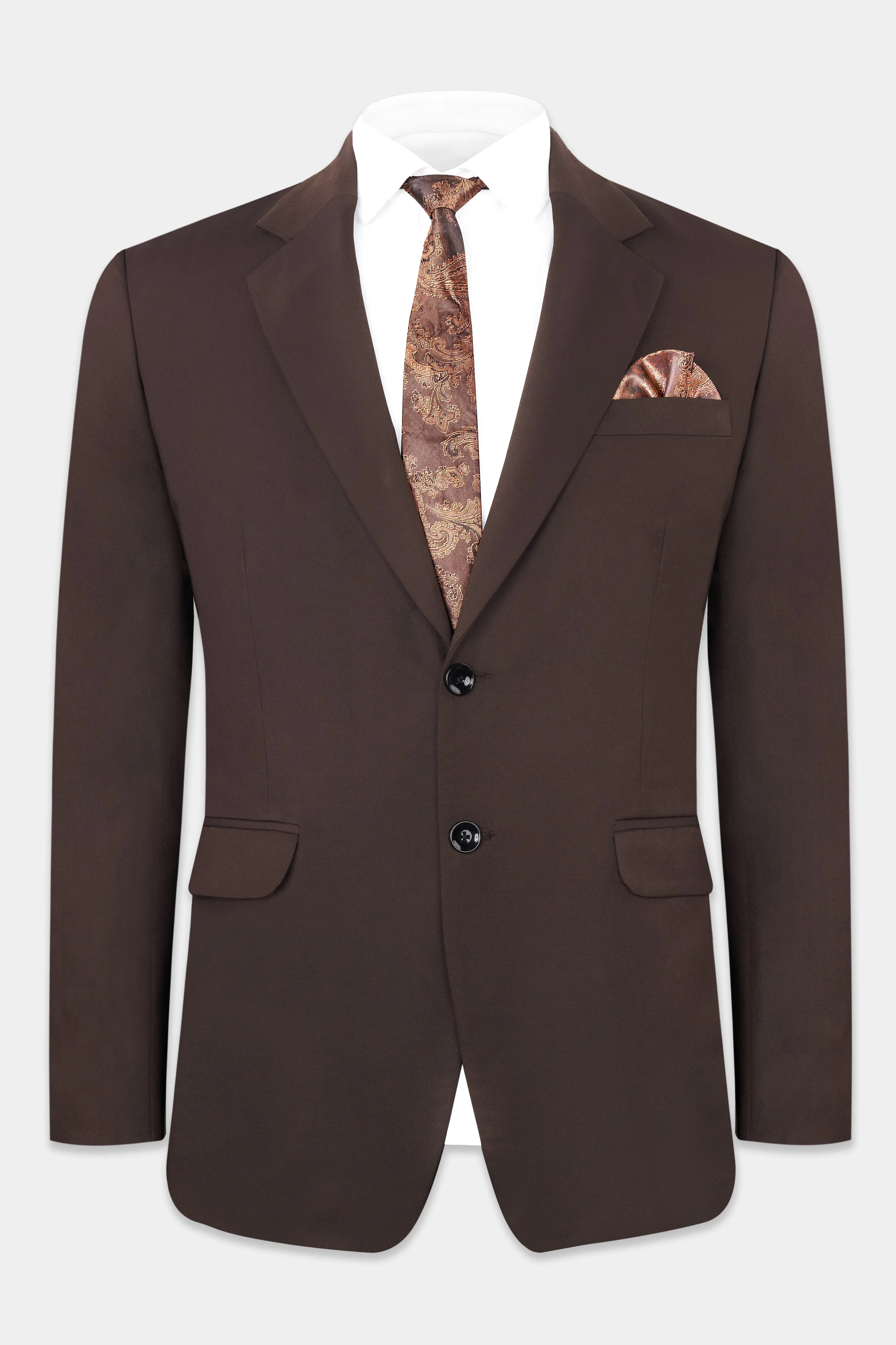 Woody Dark Brown Single Breasted Blazer sold by French Crown product image thumbnail 2
