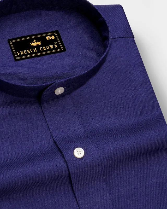 Gunmetal Blue Premium Cotton Shirt sold by French Crown