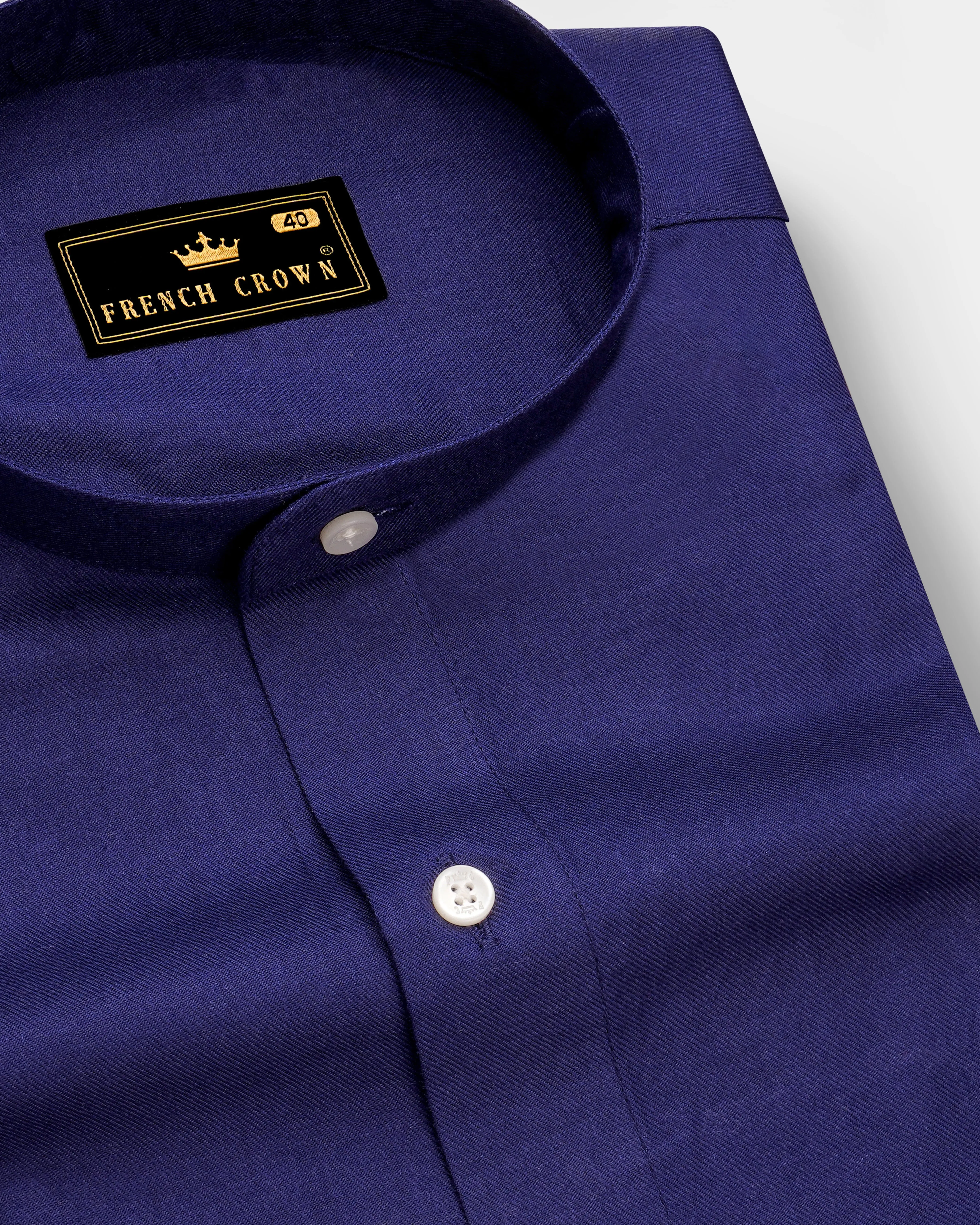 Gunmetal Blue Premium Cotton Shirt sold by French Crown