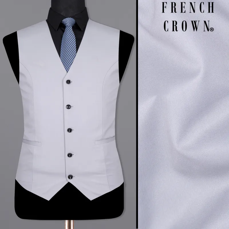 Ghost Gray Wool Rich Waistcoat sold by French Crown
