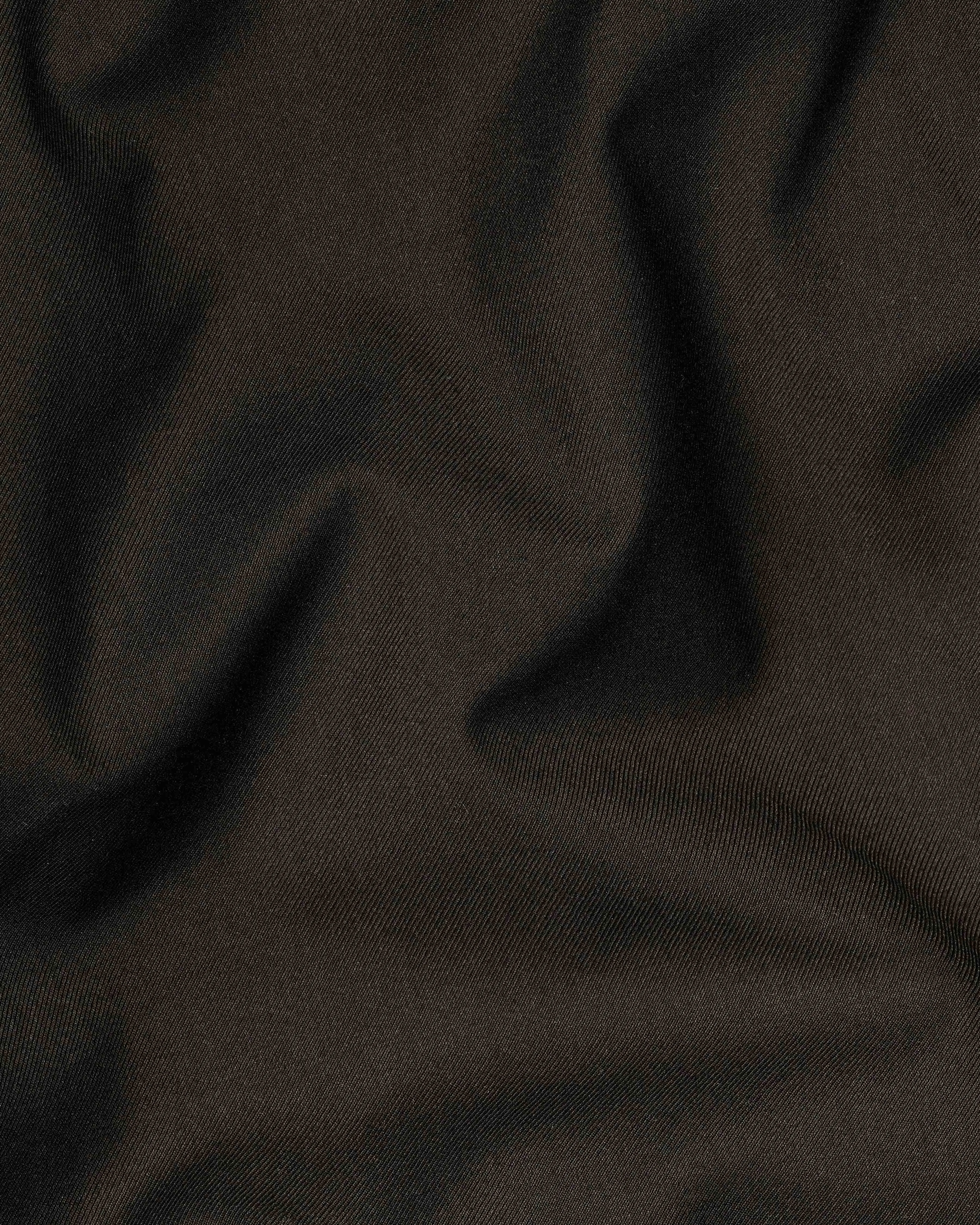 Coffee Bean Brown Pure Wool Cross Placket Bandhgala Designer Blazer sold by French Crown product image thumbnail 3