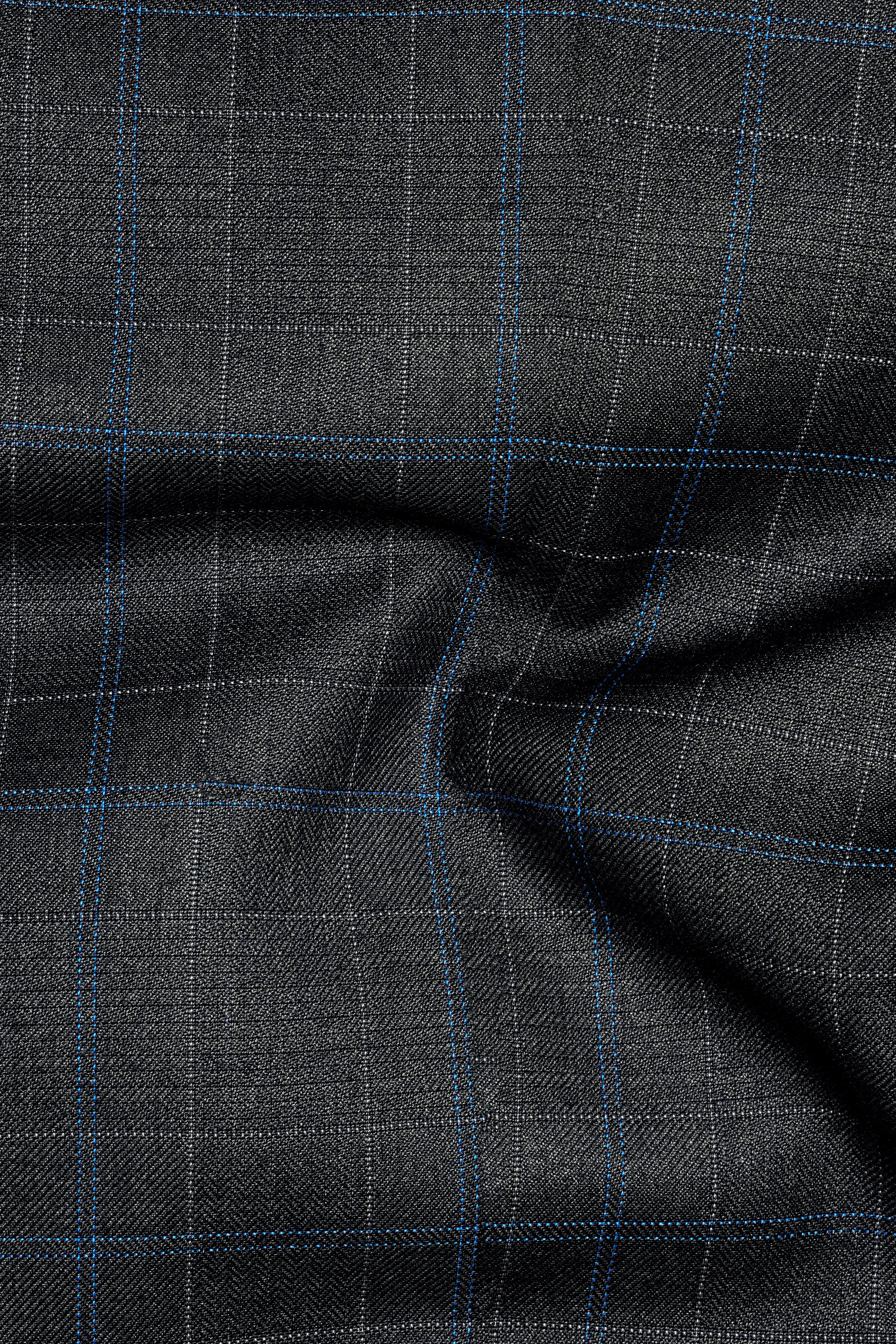 Cape Cod Gray Super fine Checkered Double Breasted Wool Rich Blazer sold by French Crown product image thumbnail 3