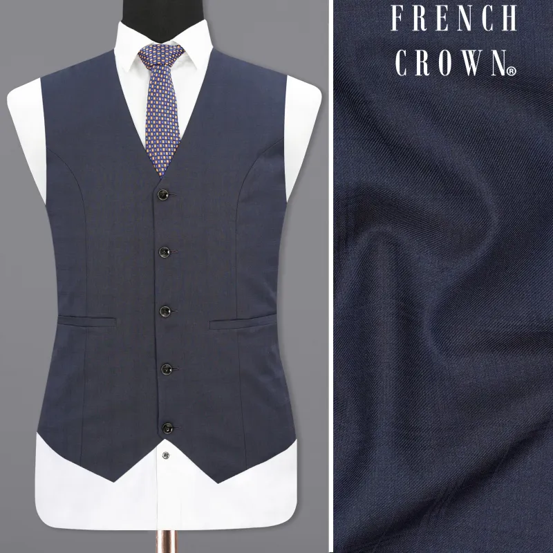 Valhalla Blue Plaid Waistcoat sold by French Crown