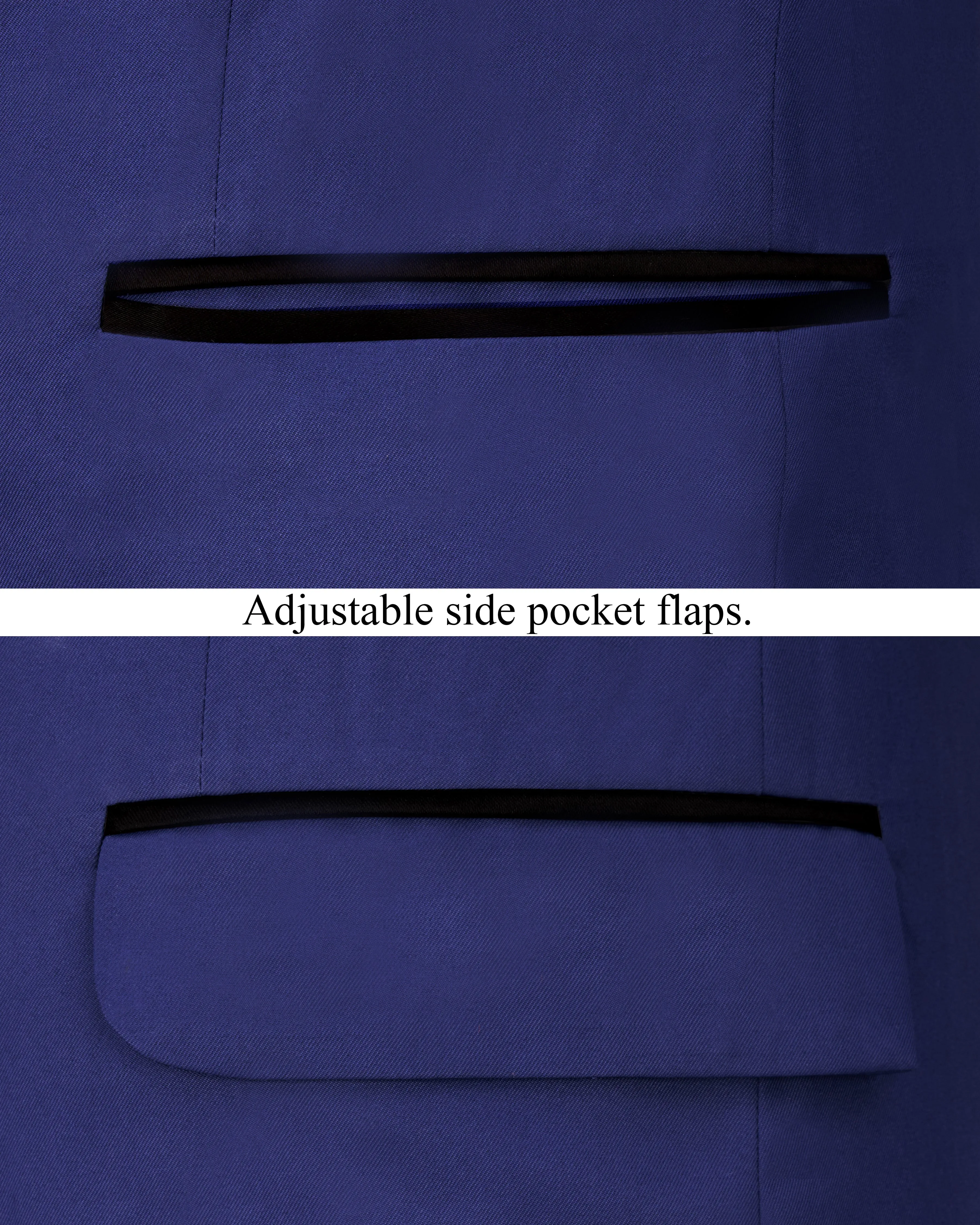 Royal Blue Tuxedo Blazer sold by French Crown product image thumbnail 5