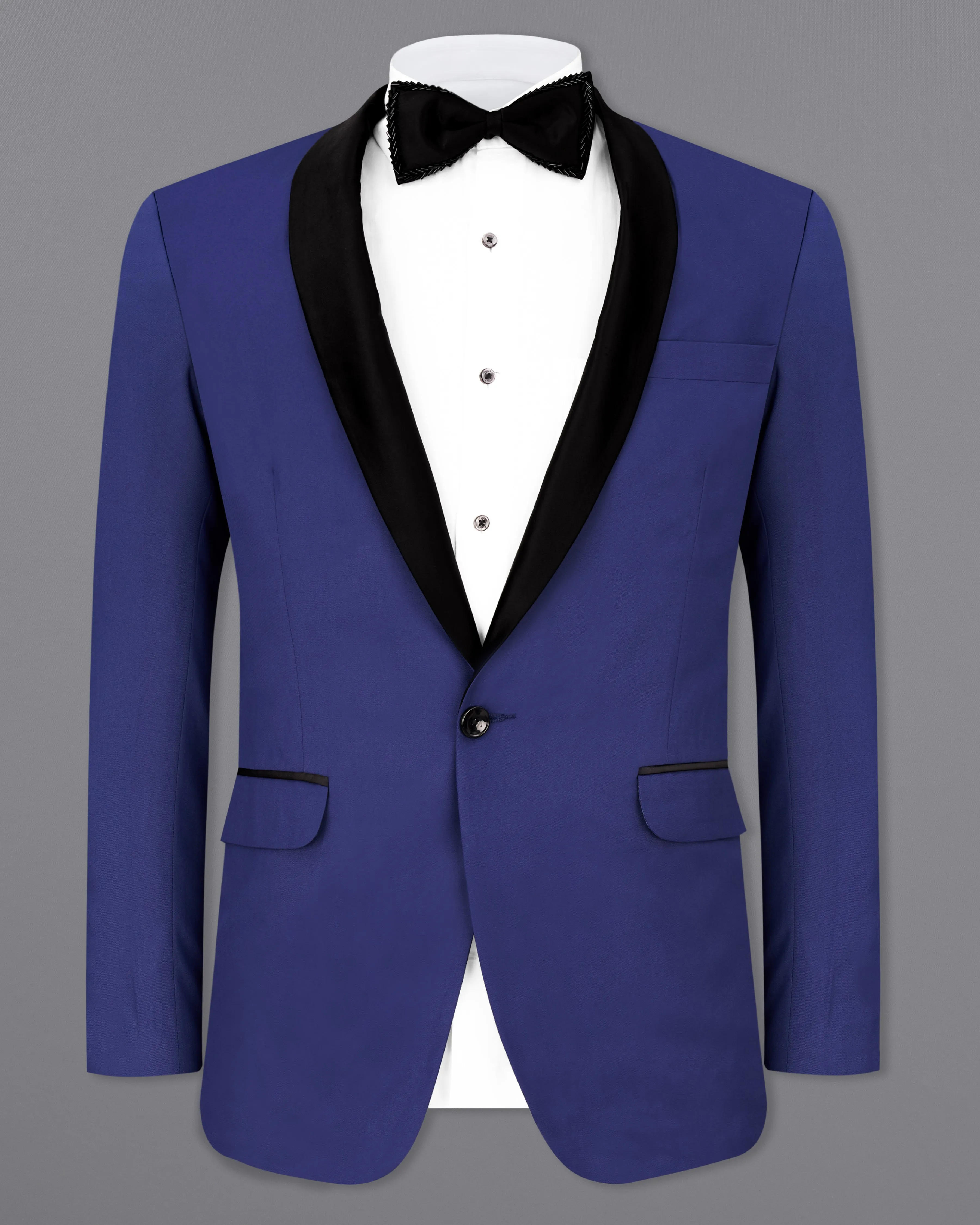 Royal Blue Tuxedo Blazer sold by French Crown product image thumbnail 2