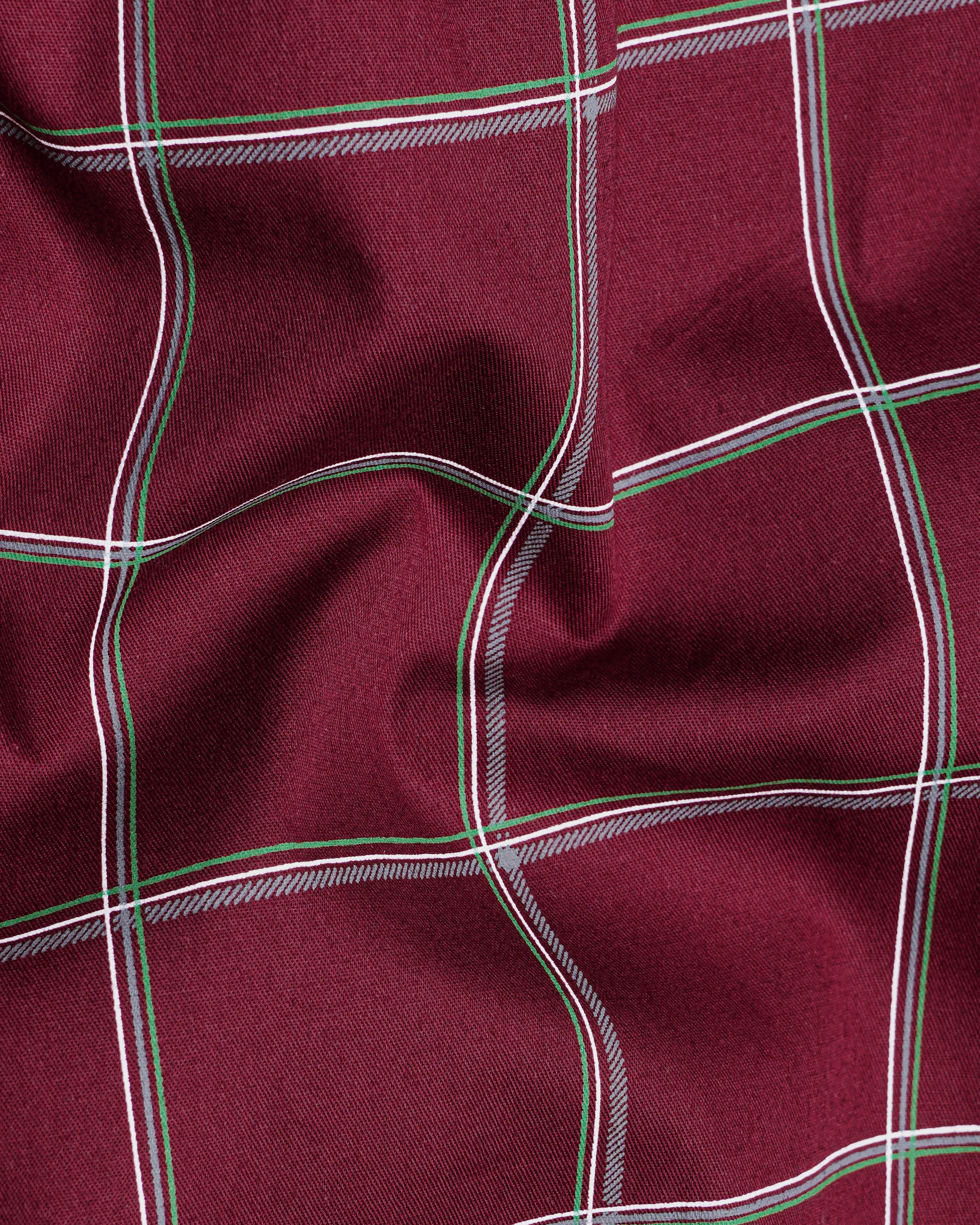 Persianplum Red Windowpane Royal Oxford Shirt sold by French Crown product image thumbnail 3