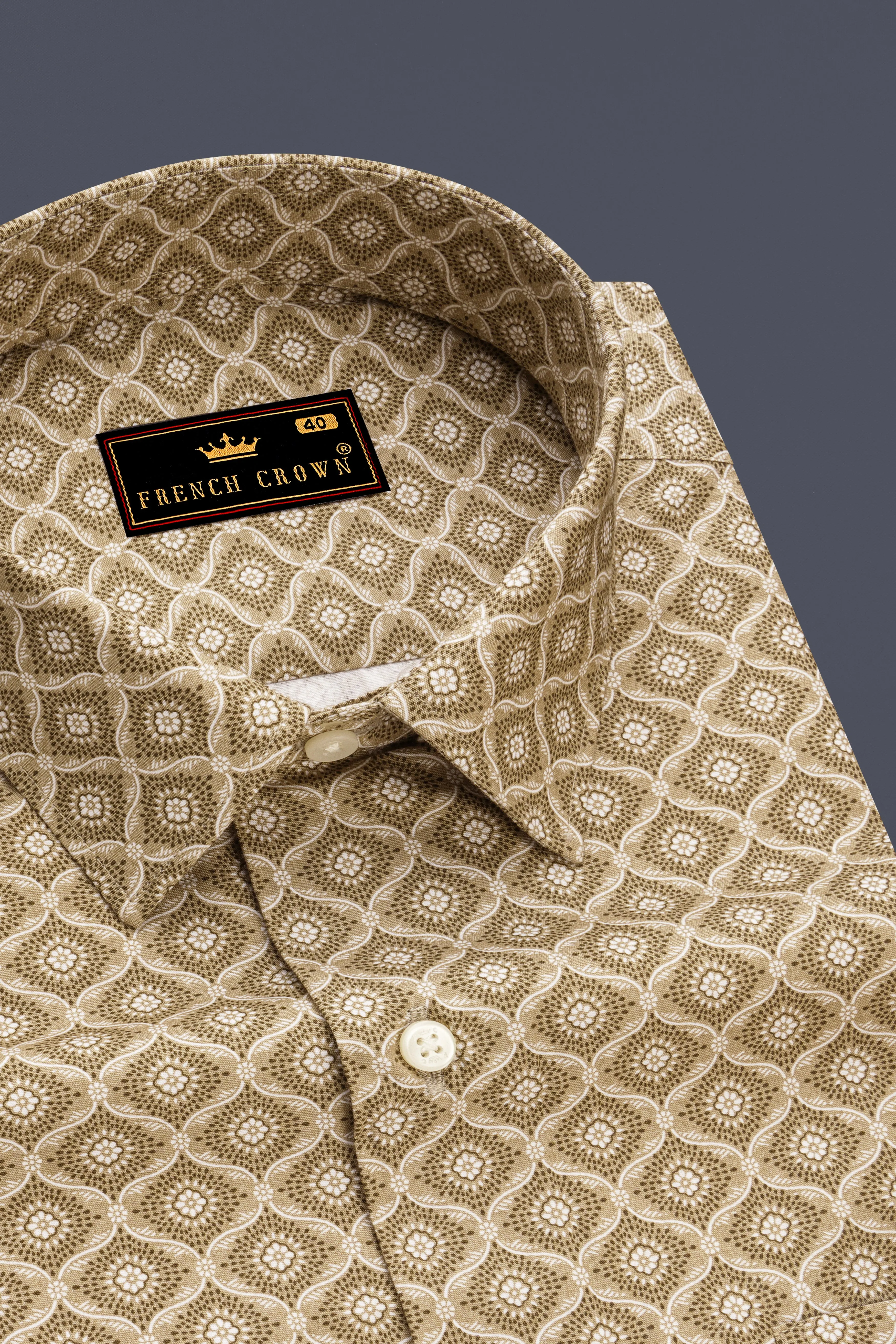 Pavlova Green and White Premium Cotton Shirt sold by French Crown product image thumbnail 2