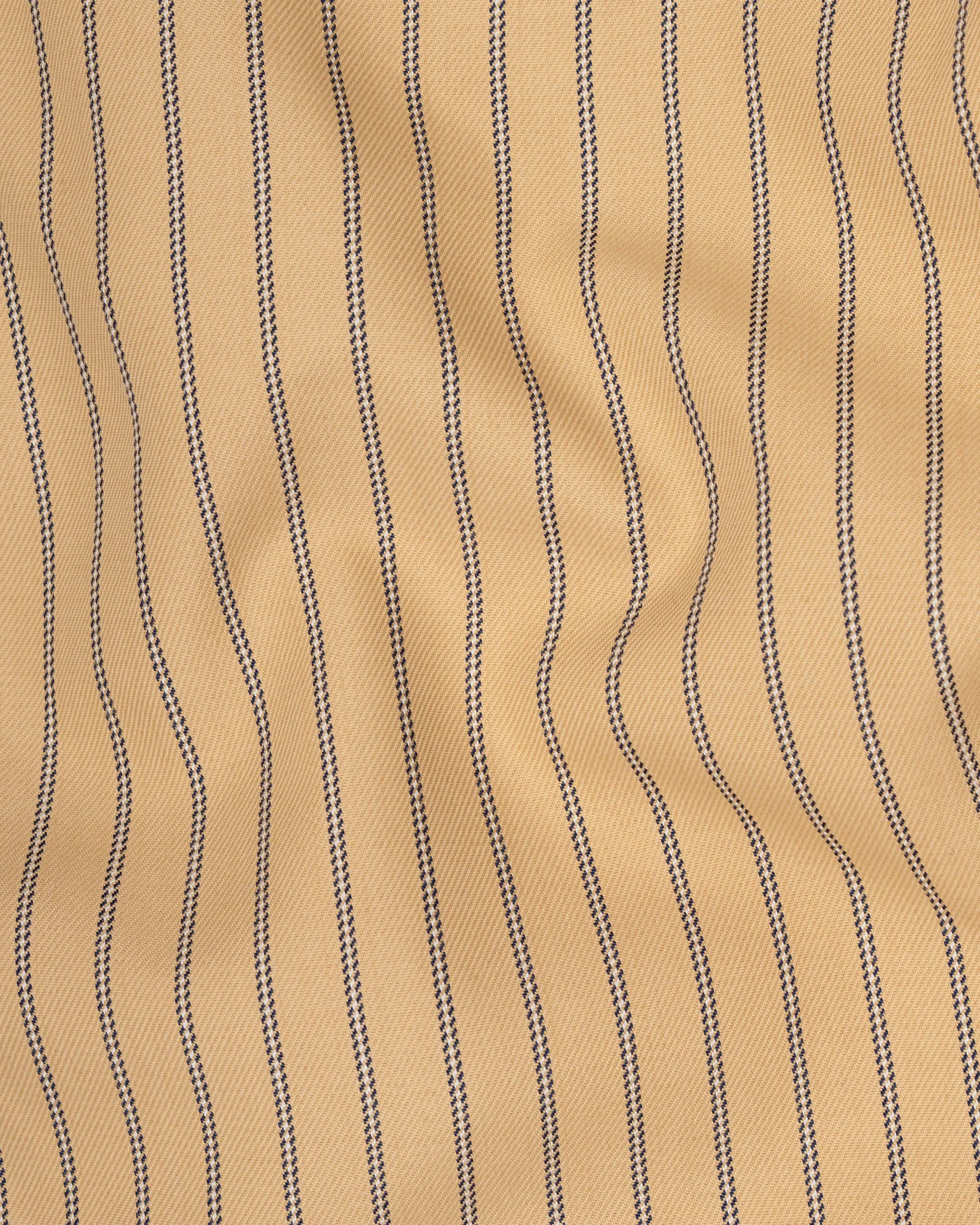 Harvest Gold Cream Striped Woolrich Waistcoat sold by French Crown product image thumbnail 3