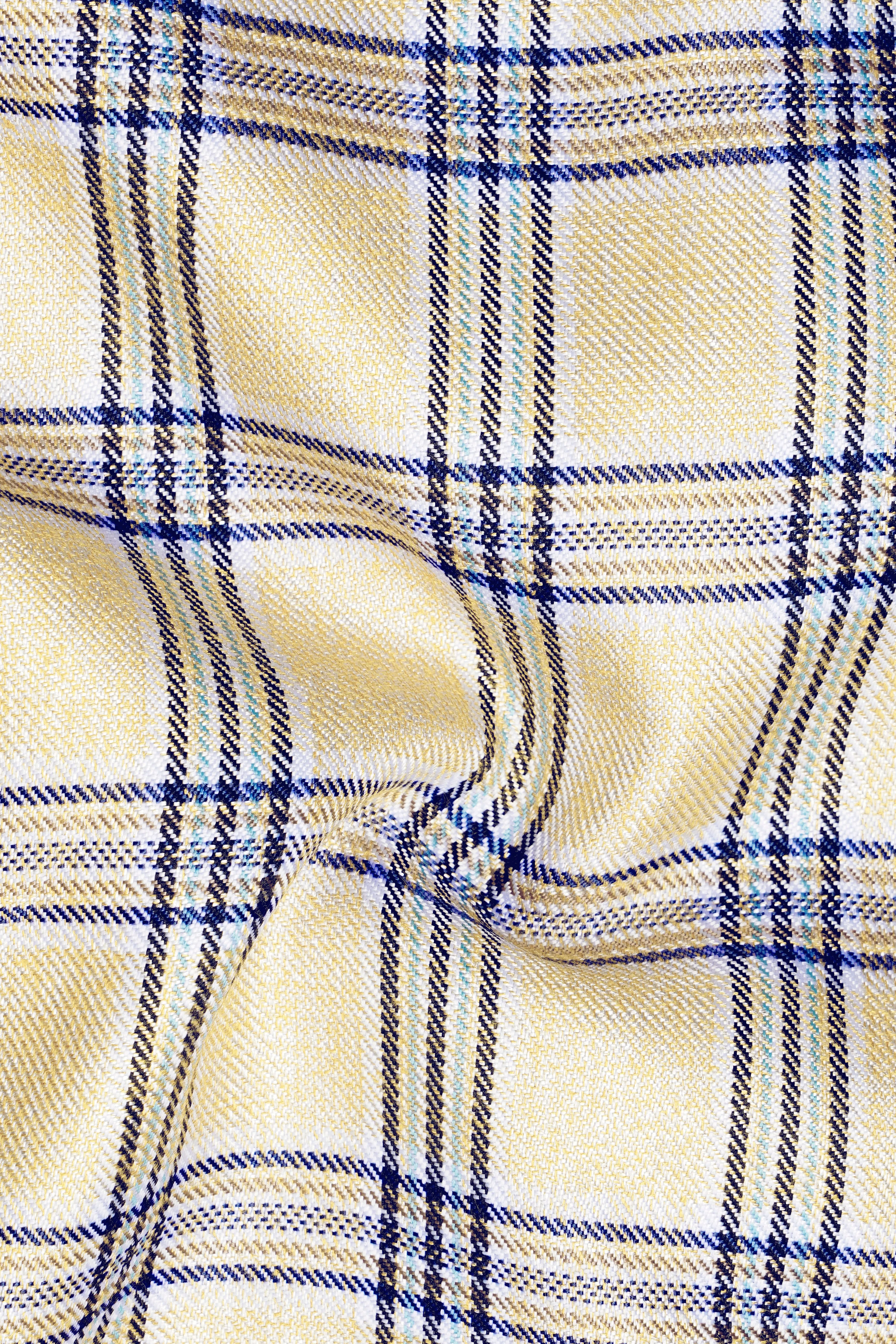 Coriander Light Brown with Rhino Blue Plaid Waistcoat sold by French Crown product image thumbnail 3