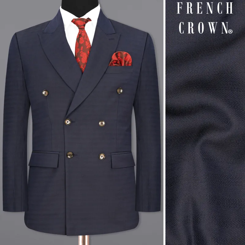 Tuna Blue Double Breasted Blazer sold by French Crown