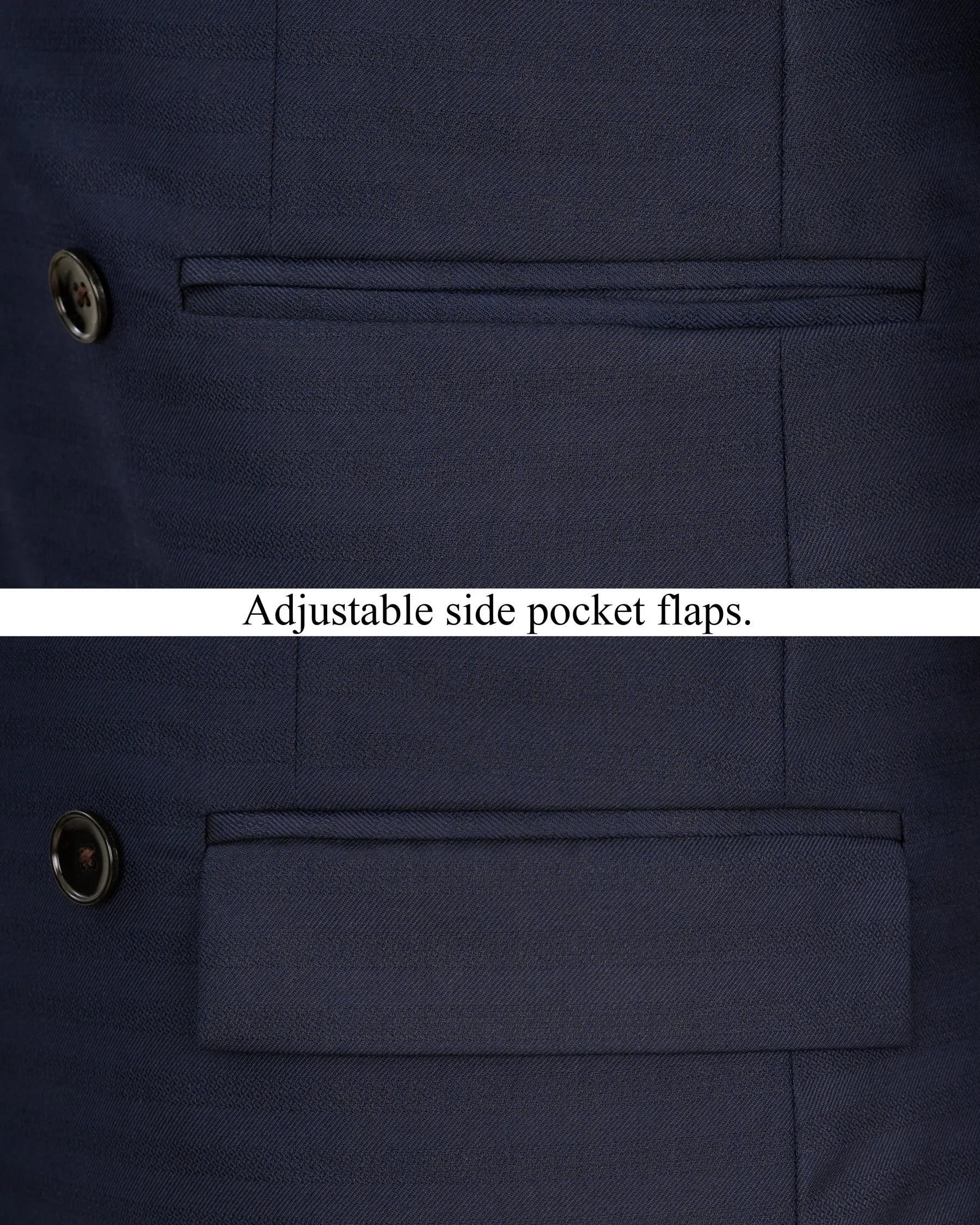 Tuna Blue Double Breasted Blazer sold by French Crown product image thumbnail 5