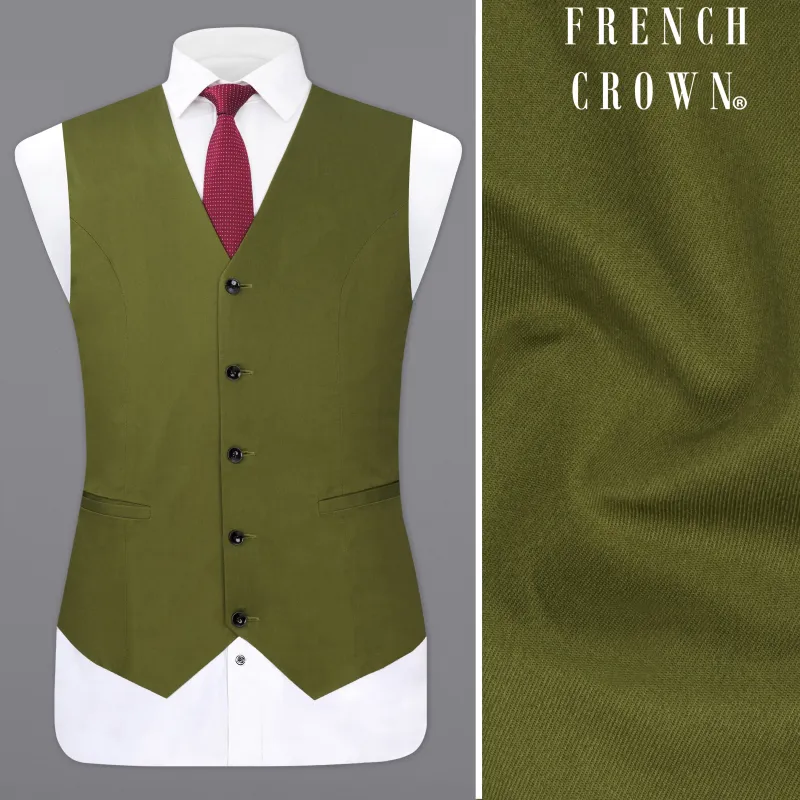 Saratoga Green Premium Cotton Waistcoat sold by French Crown