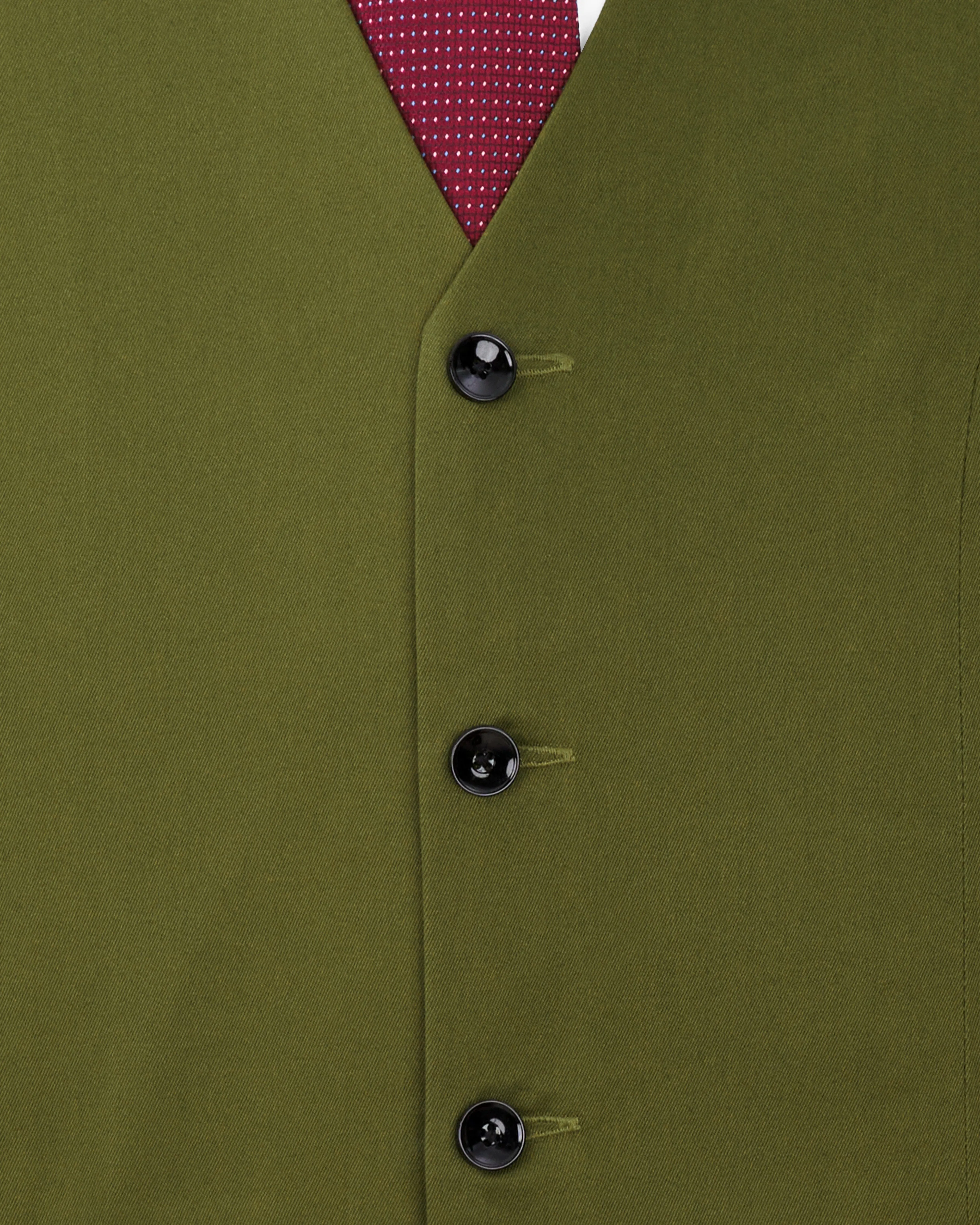 Saratoga Green Premium Cotton Waistcoat sold by French Crown product image thumbnail 5