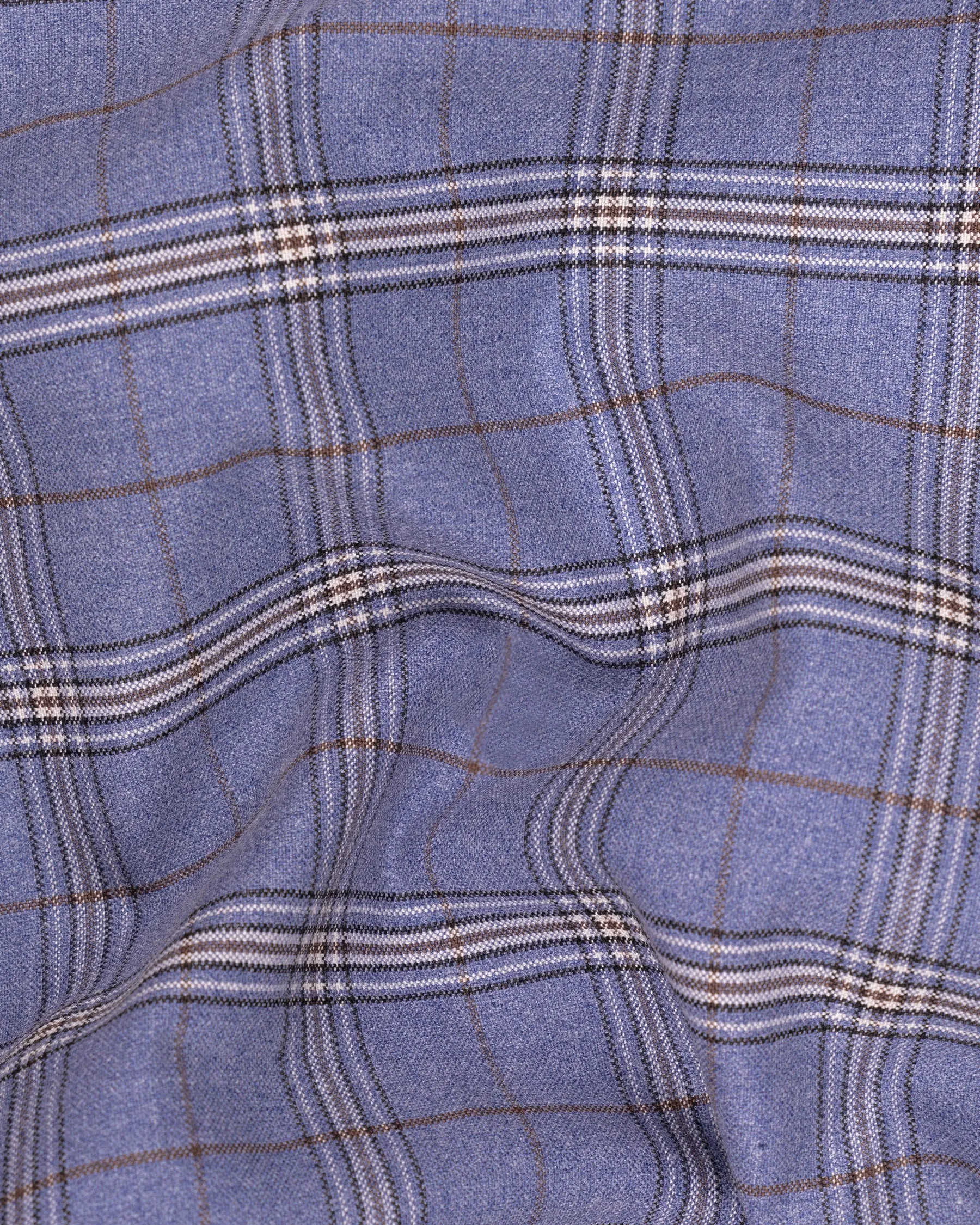 Logan Blue Super fine Plaid Woolrich Blazer sold by French Crown product image thumbnail 3