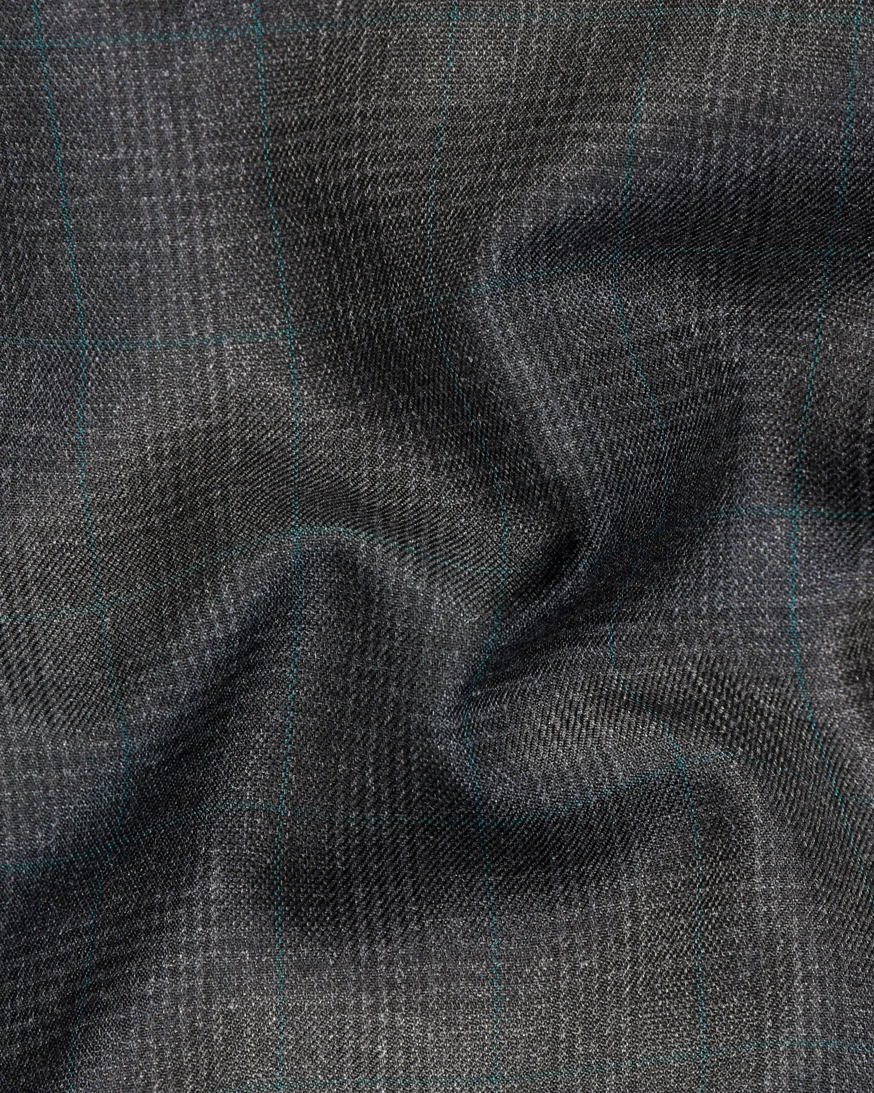 Fuscous Grey Subtle Plaid Waistcoat sold by French Crown product image thumbnail 3