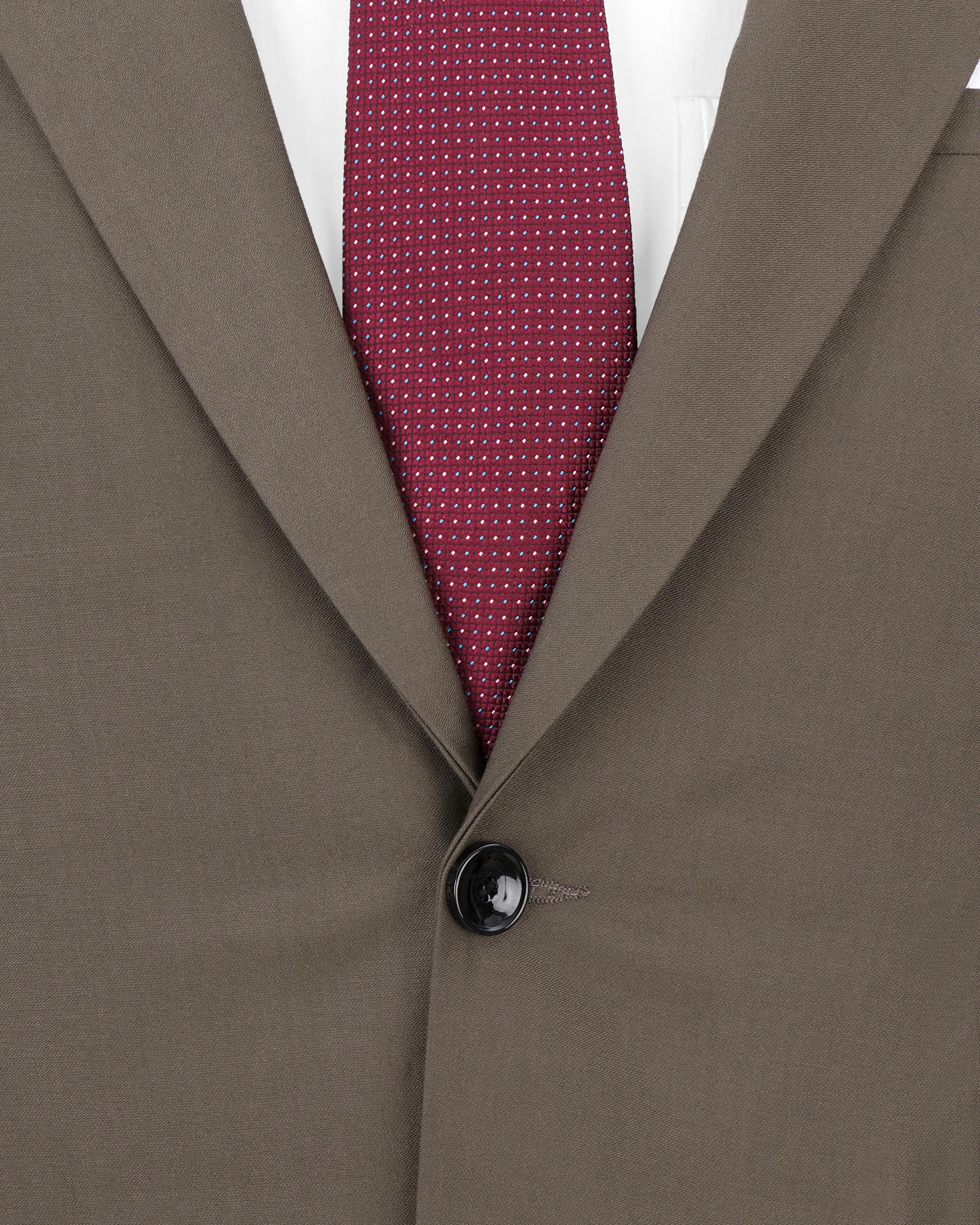 Tobacco Brown Single Breasted Designer Suit sold by French Crown product image thumbnail 5