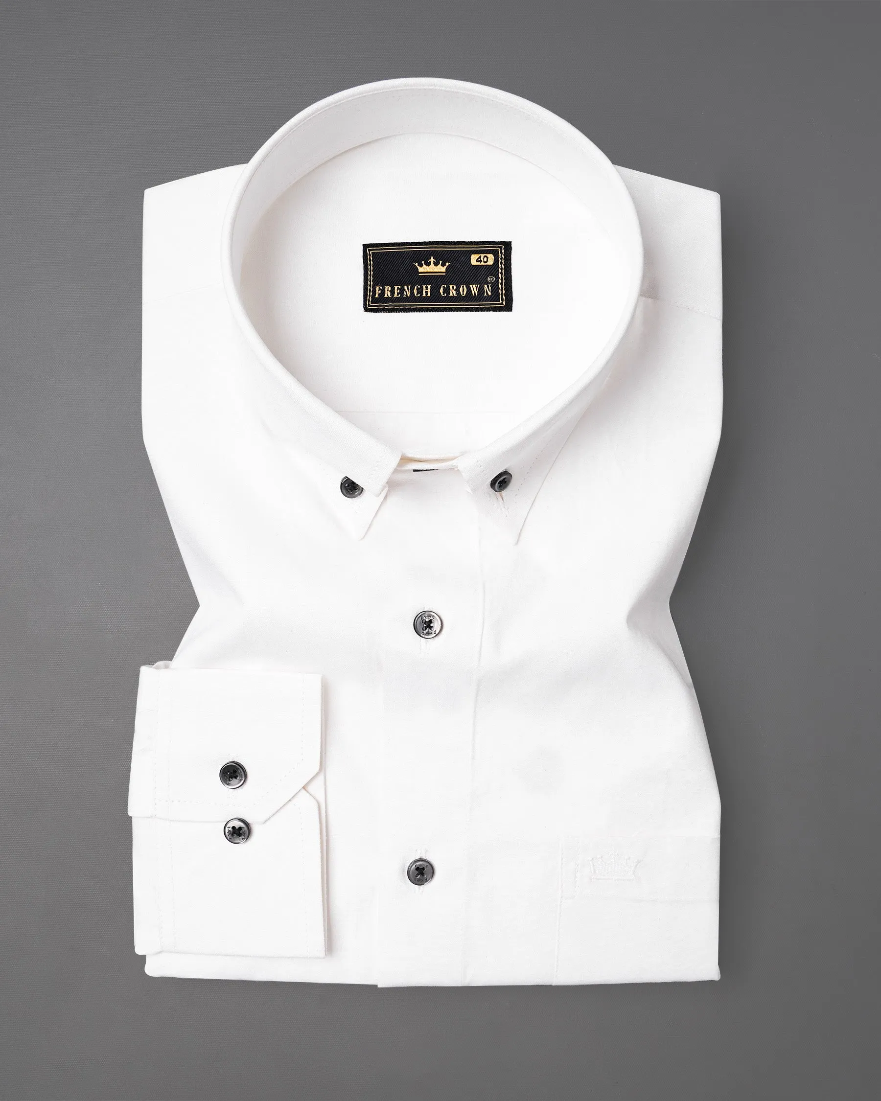 Off White Premium Cotton Shirt sold by French Crown product image thumbnail 3