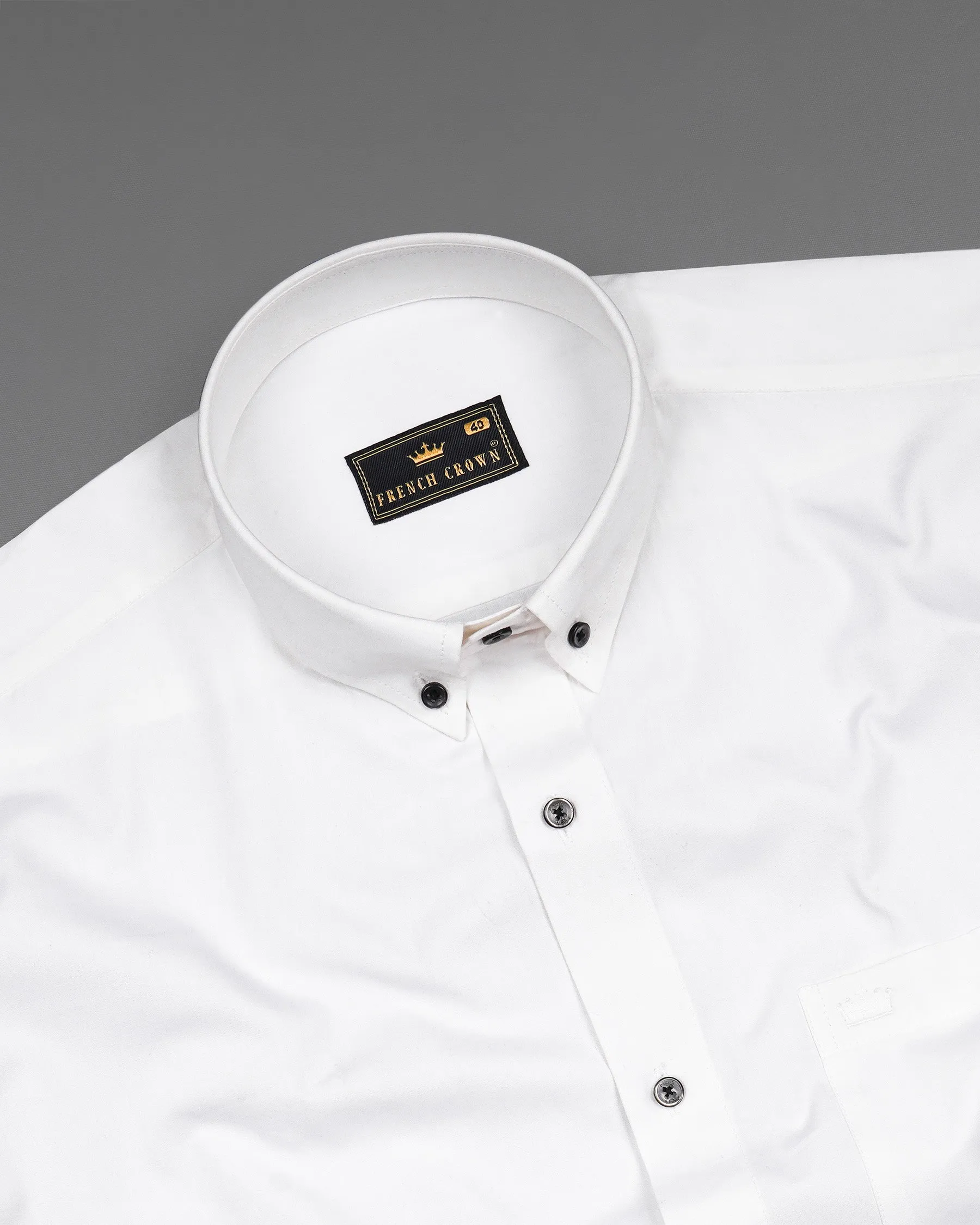 Off White Premium Cotton Shirt sold by French Crown product image thumbnail 4