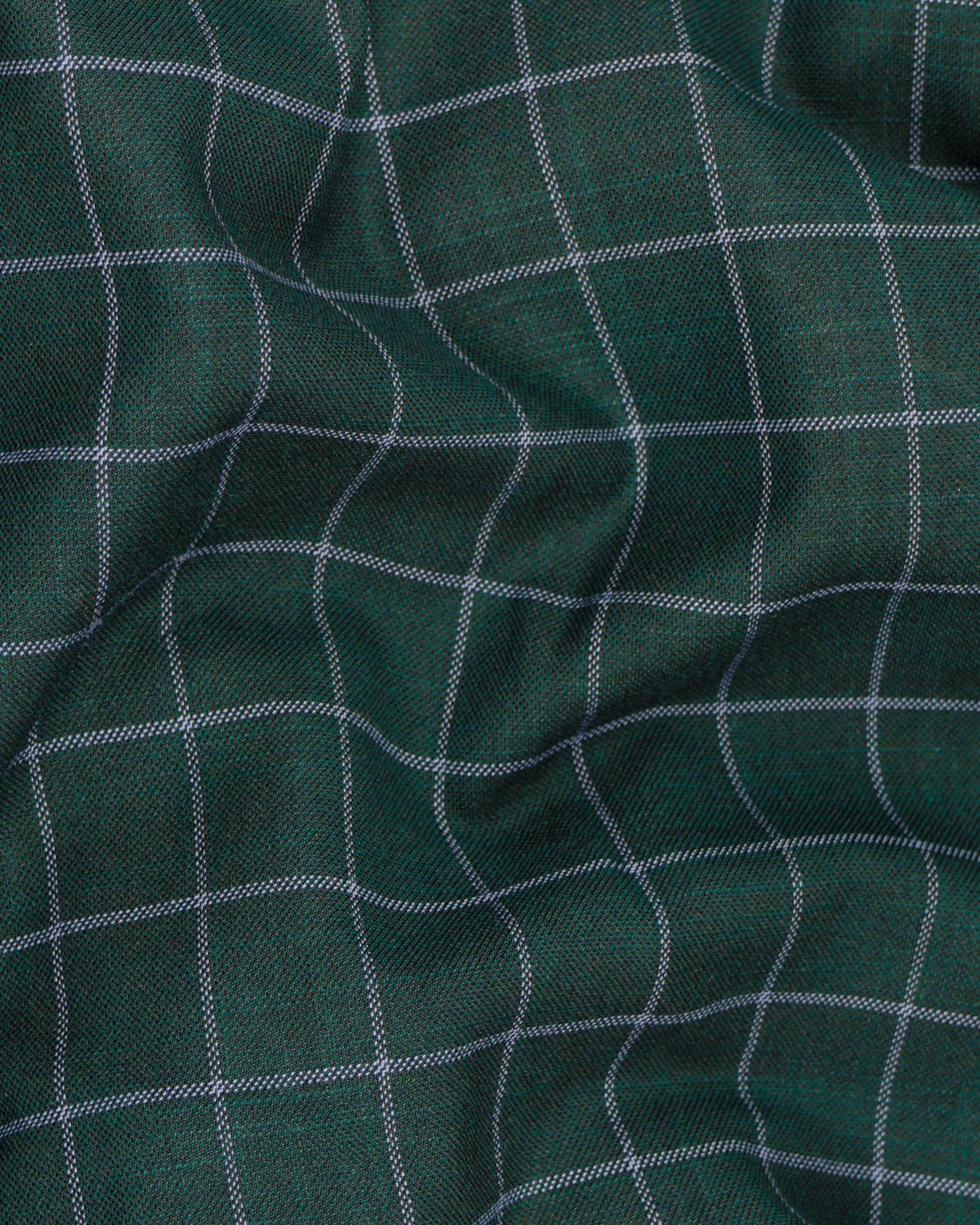 Cable Green Windowpane Wool Rich Pant sold by French Crown product image thumbnail 3