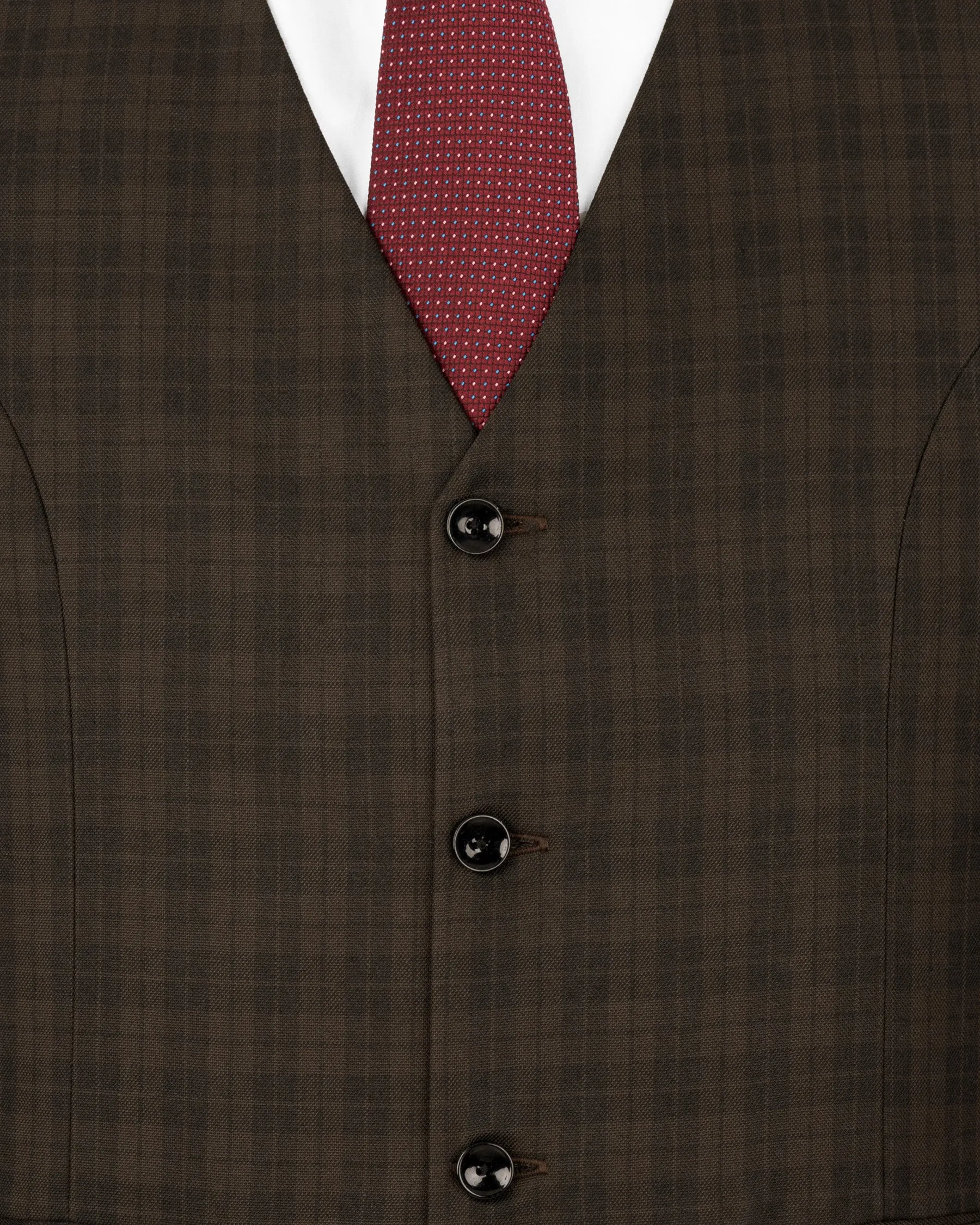 Armadillo Brown Plaid Waistcoat sold by French Crown product image thumbnail 5