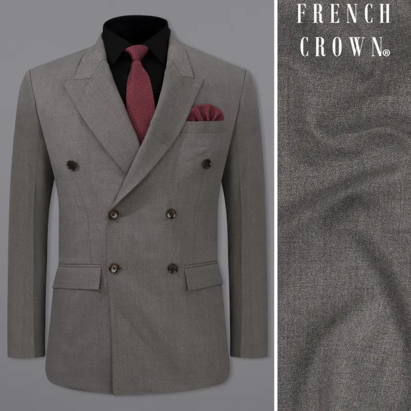 Tundora Grey Double Breasted Blazer sold by French Crown