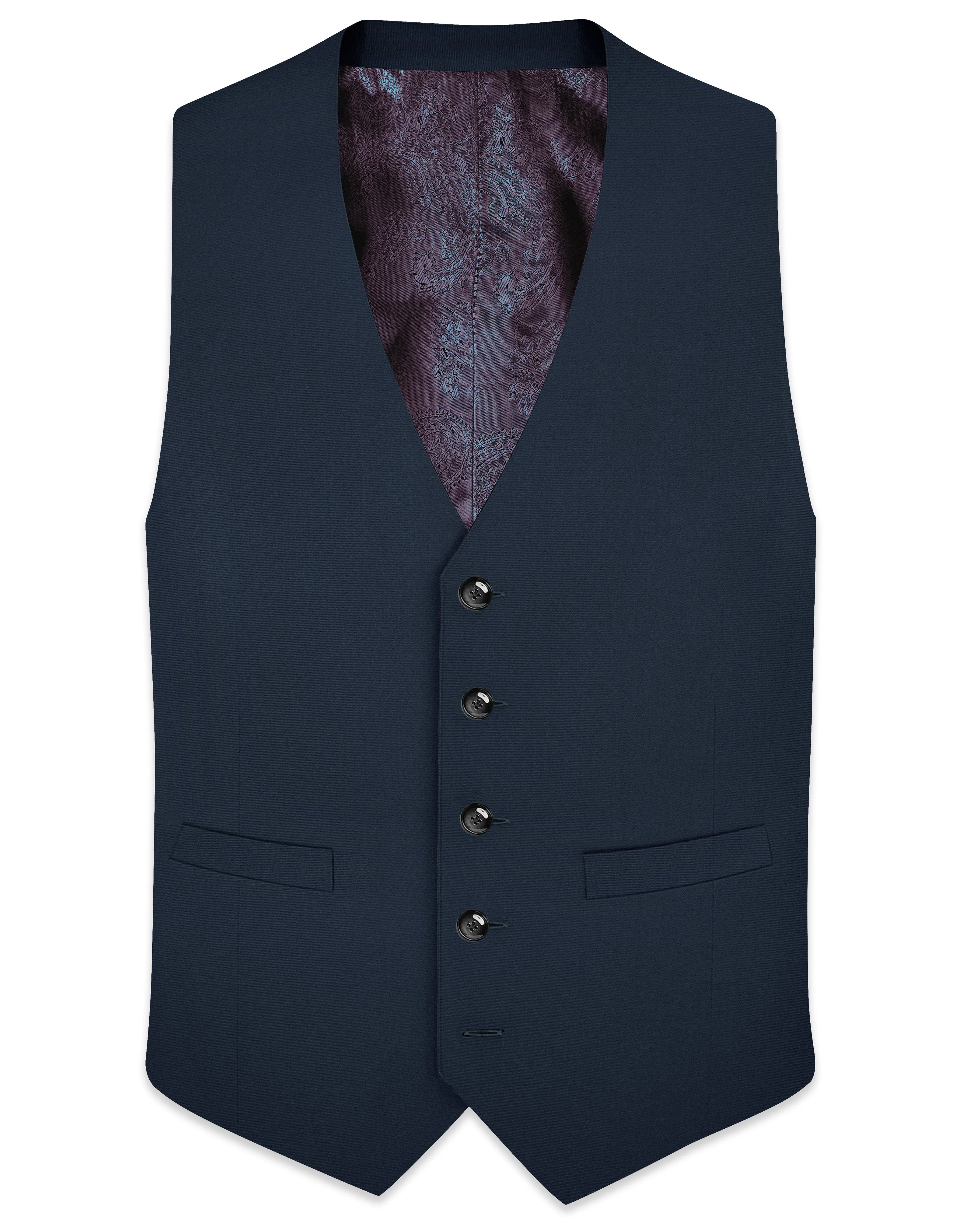 Iridium Grey Solid Waistcoat sold by French Crown
