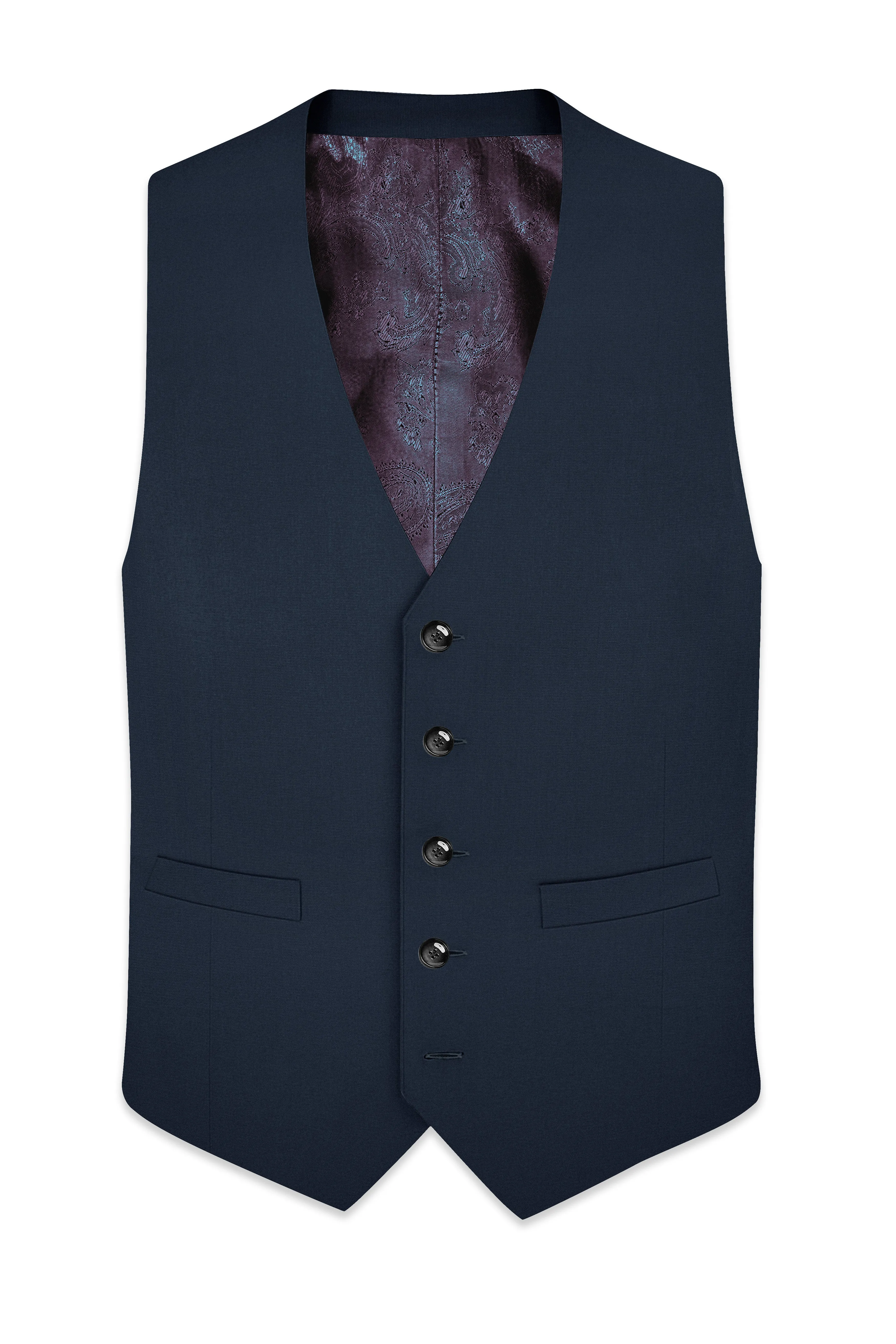 Iridium Grey Solid Waistcoat sold by French Crown product image thumbnail 2