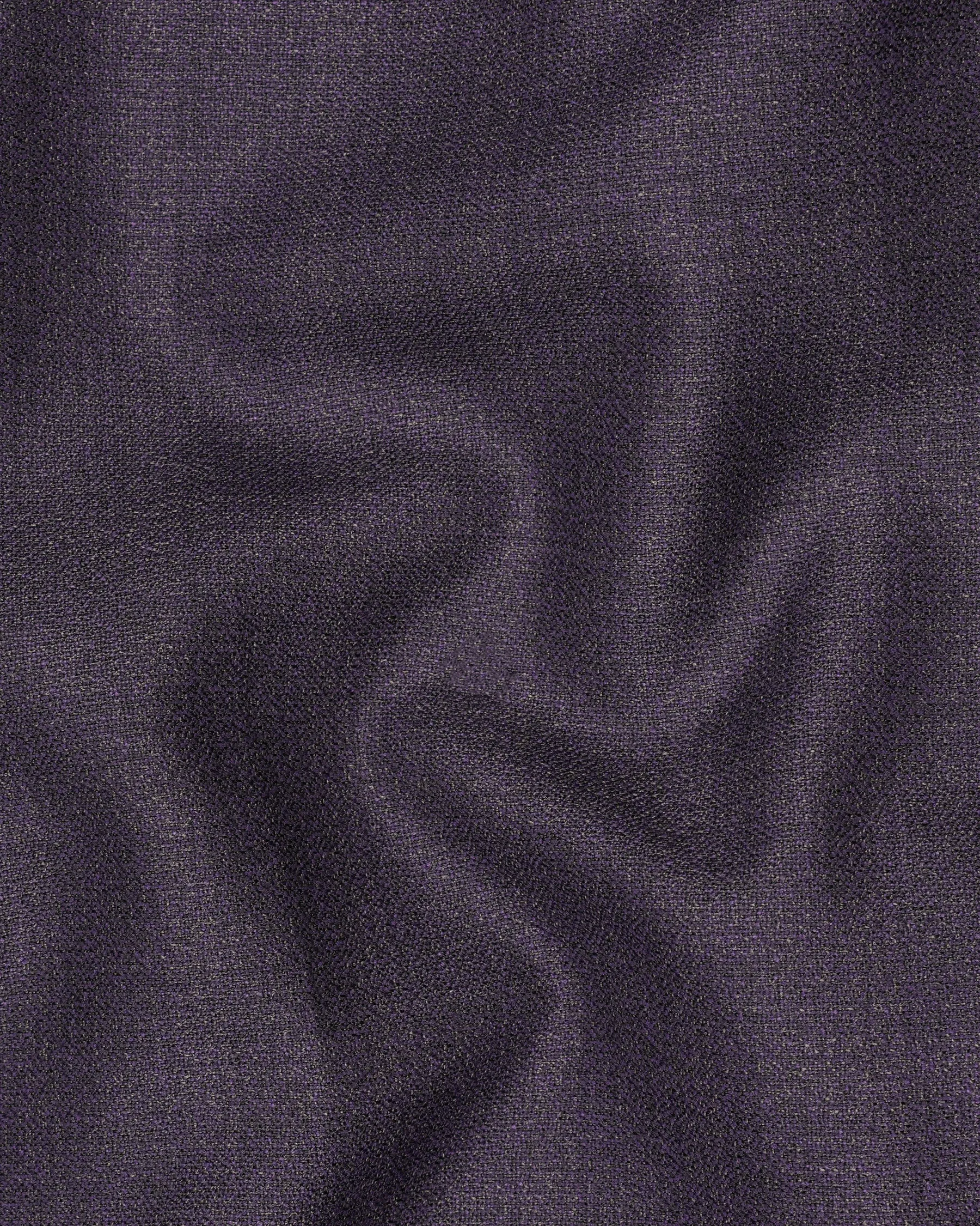 Gunmetal Purple Subtle Plaid Tuxedo Blazer sold by French Crown product image thumbnail 3