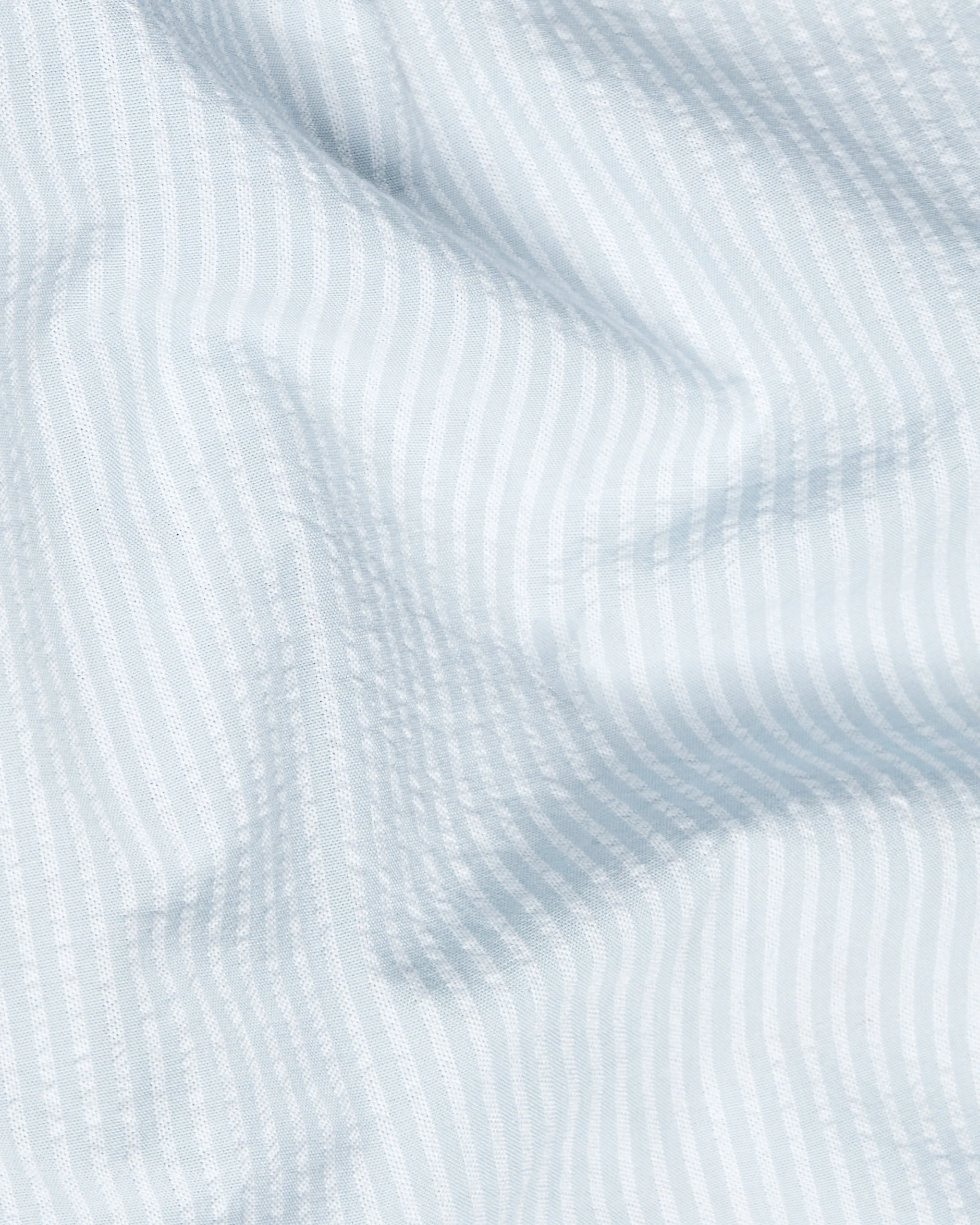 Gainsboro Gray and White Pinstriped Seersucker Premium Giza Cotton Shirt sold by French Crown product image thumbnail 2