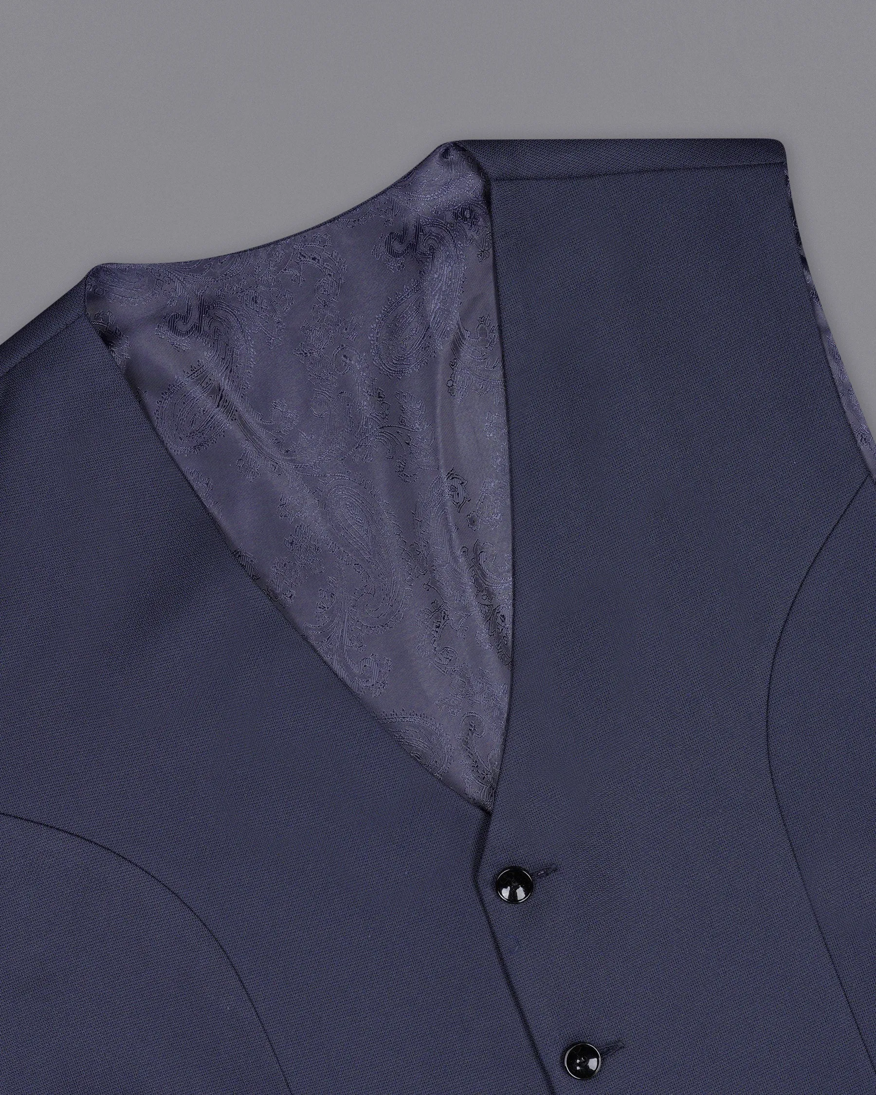 Bleached Cedar Blue Waistcoat sold by French Crown product image thumbnail 4