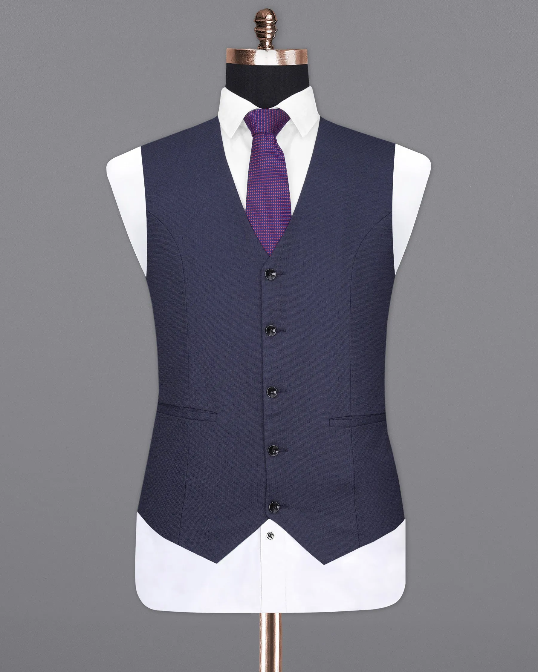 Bleached Cedar Blue Waistcoat sold by French Crown product image thumbnail 2