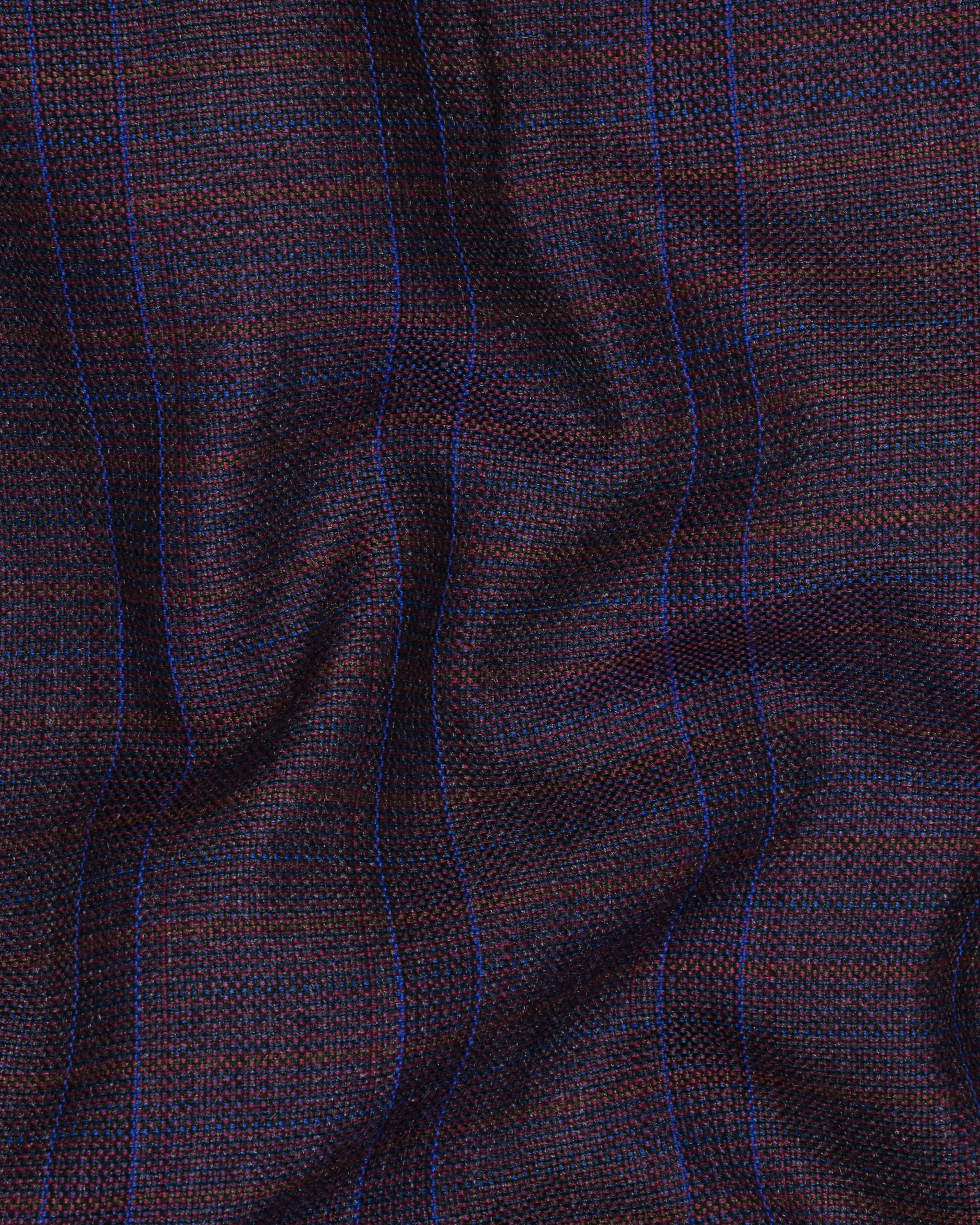 Rosewood Plaid Wool Blend Tweed Waistcoat sold by French Crown product image thumbnail 3