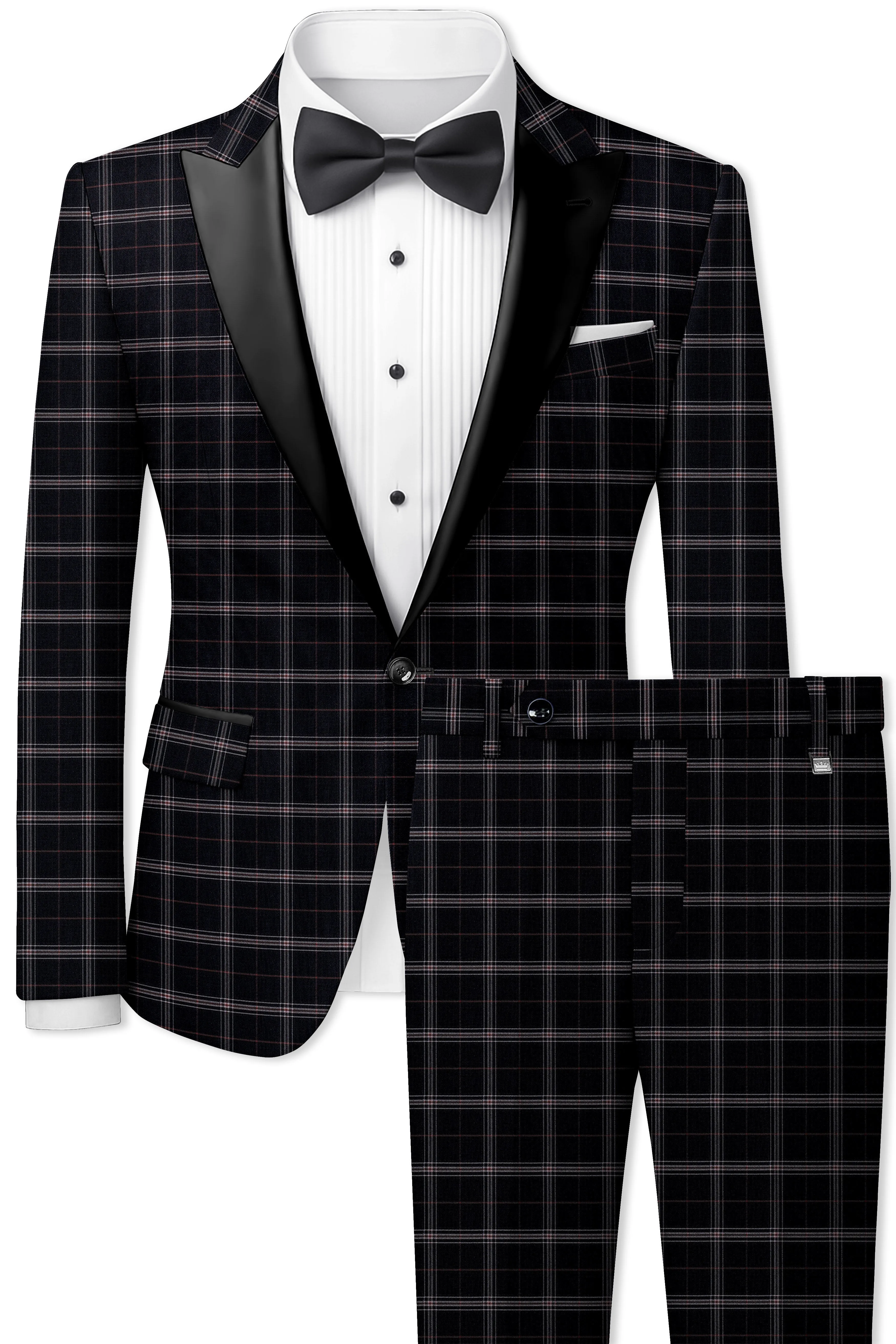 Mind Shaft Black Plaid Woolrich Tuxedo Suit sold by French Crown product image thumbnail 2