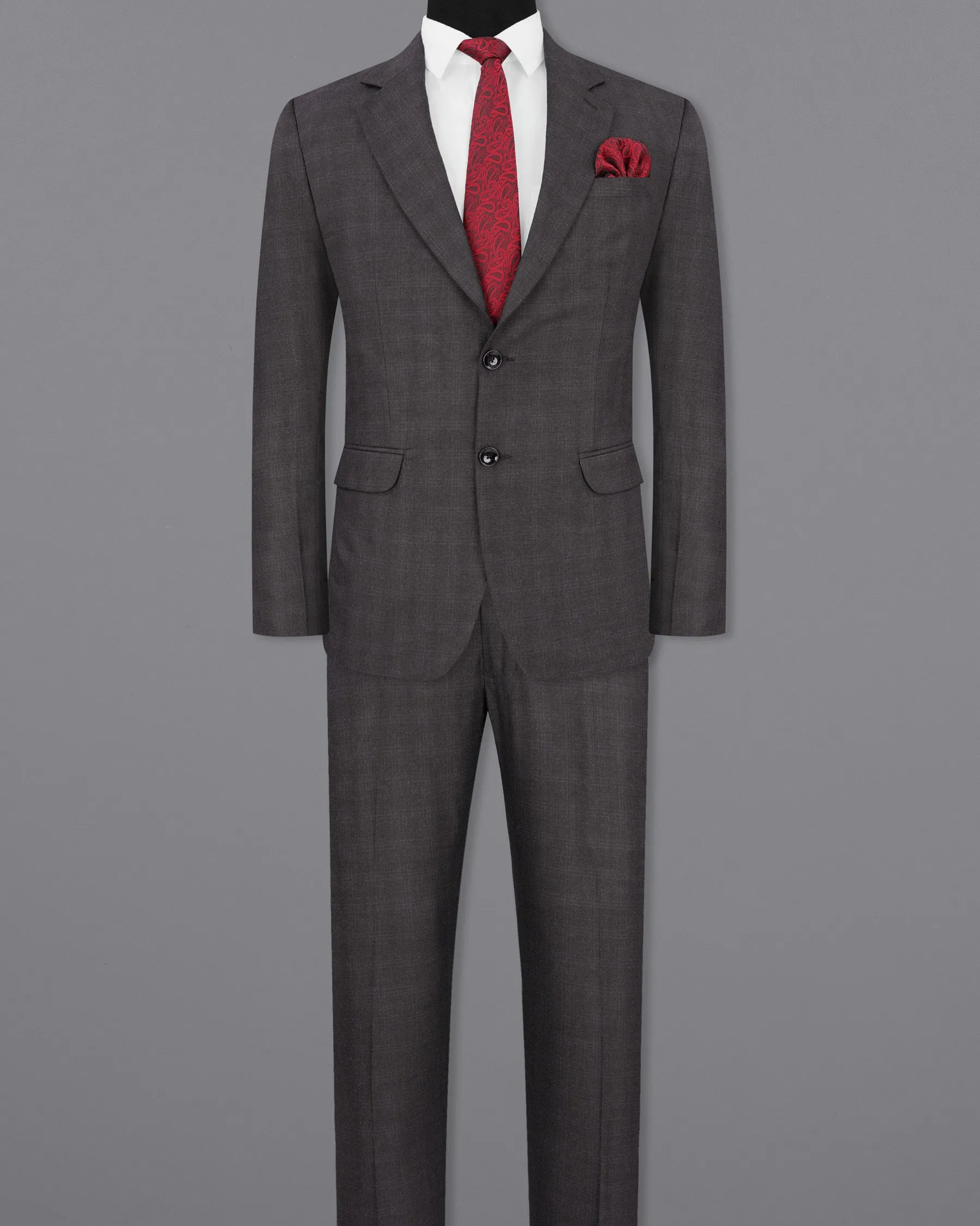 Iridium Gray Subtle Plaid Single Breasted Suit sold by French Crown product image thumbnail 4