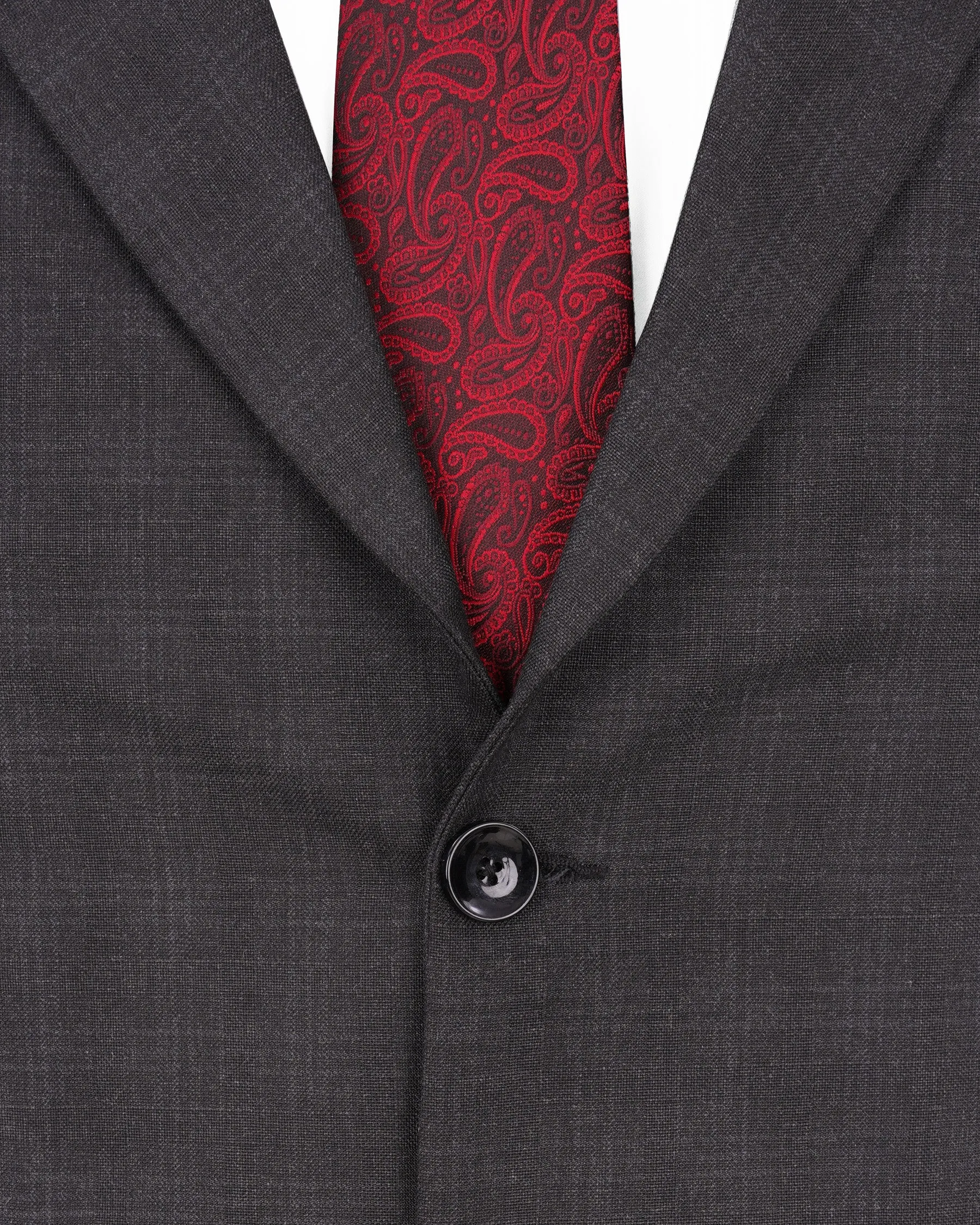 Iridium Gray Subtle Plaid Single Breasted Suit sold by French Crown product image thumbnail 5