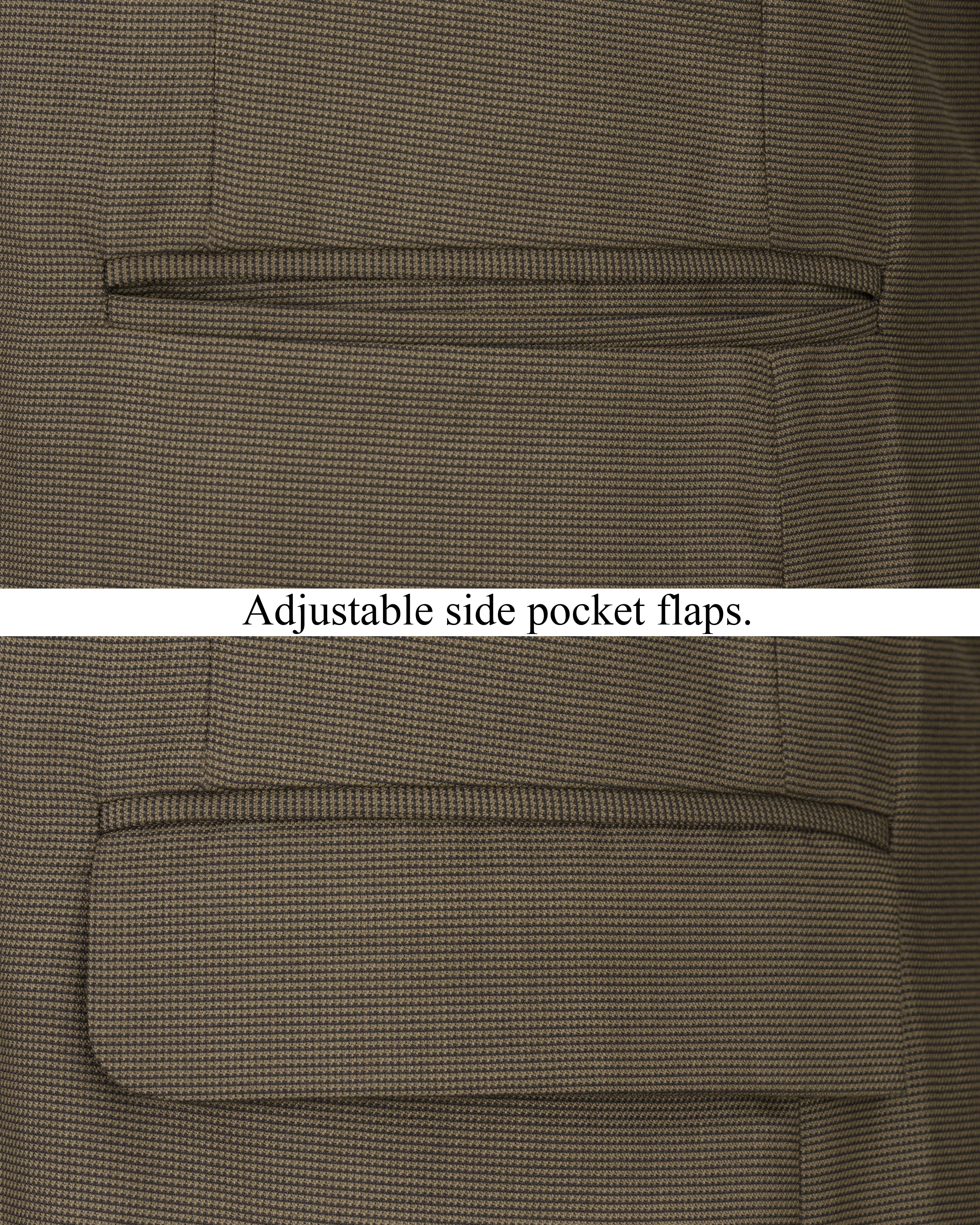 Fuscous Brown Cross Placket Bandhgala Blazer sold by French Crown product image thumbnail 5