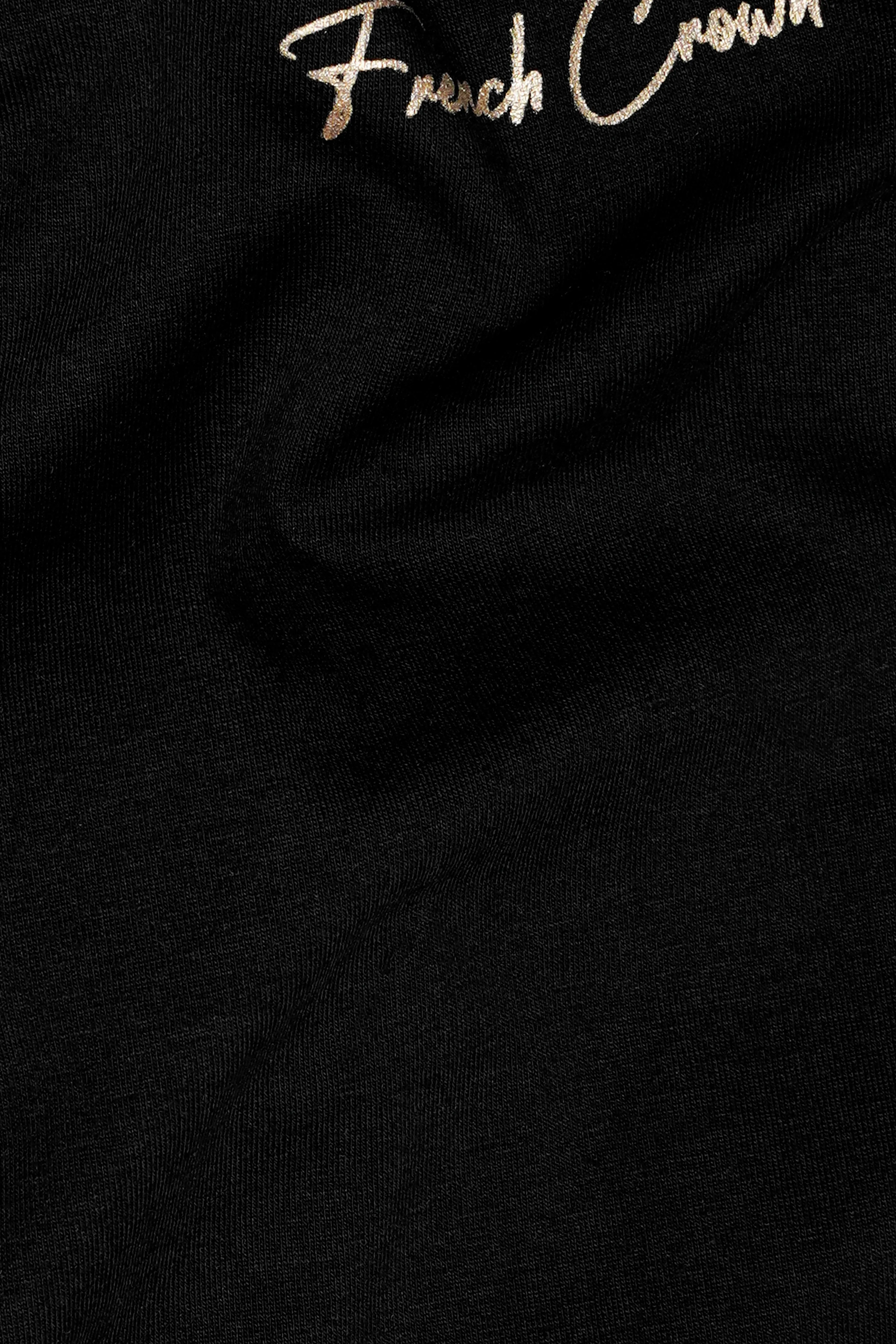 Jade Black Premium Cotton T-Shirt sold by French Crown product image thumbnail 3
