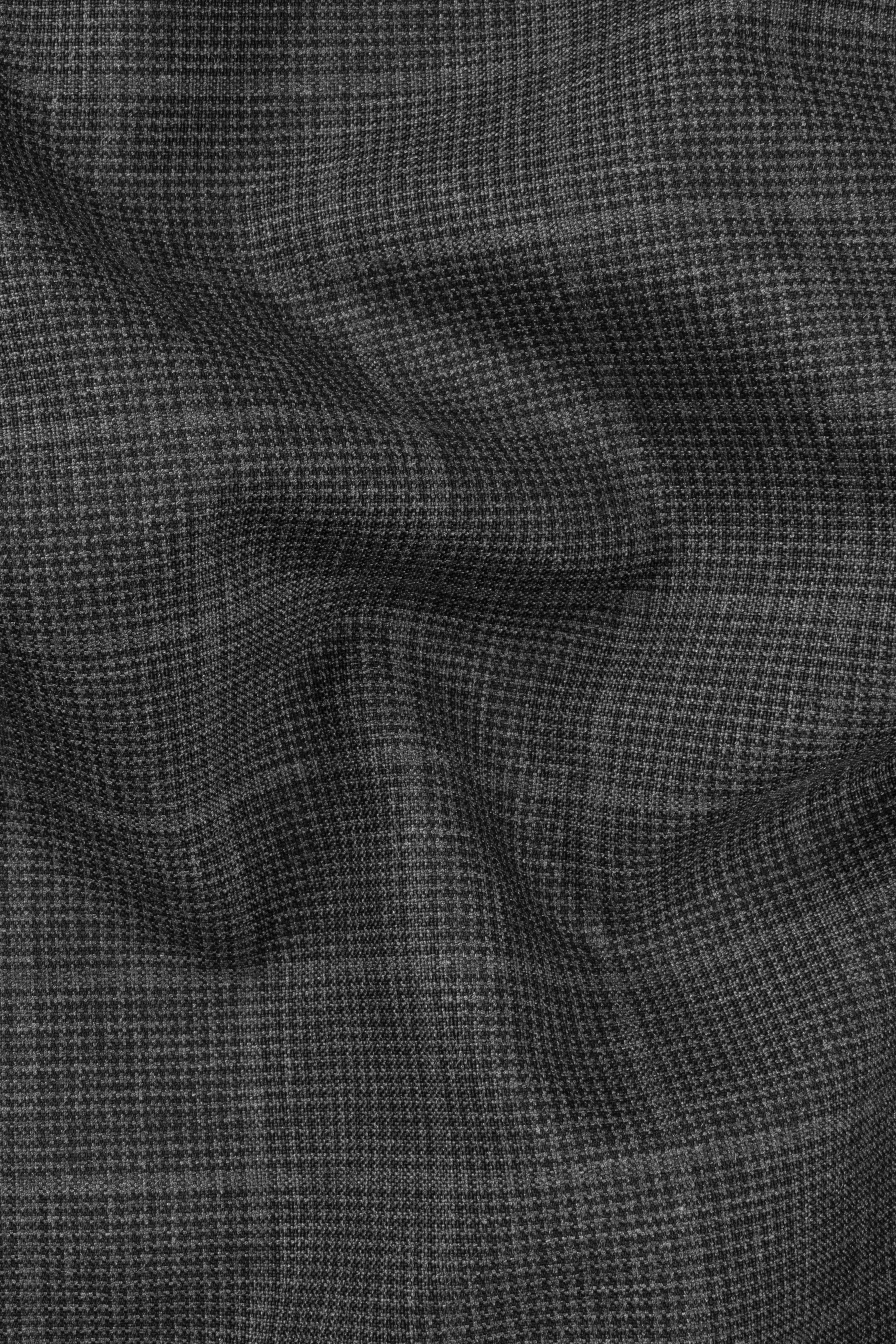 Iridium Gray Plaid Wool Blend Single Breasted Blazer sold by French Crown product image thumbnail 3