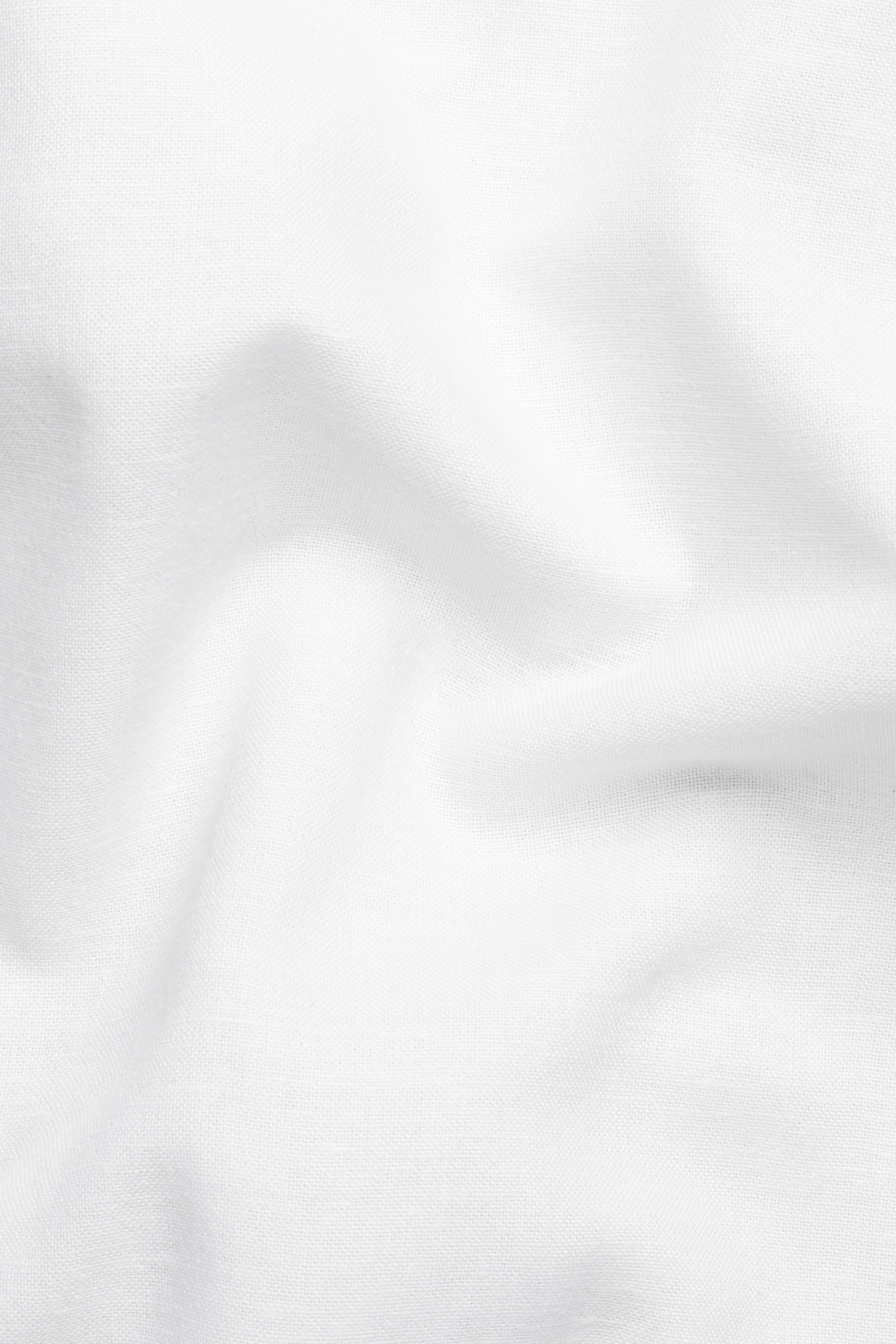 Bright White Luxurious Linen Shirt sold by French Crown product image thumbnail 2