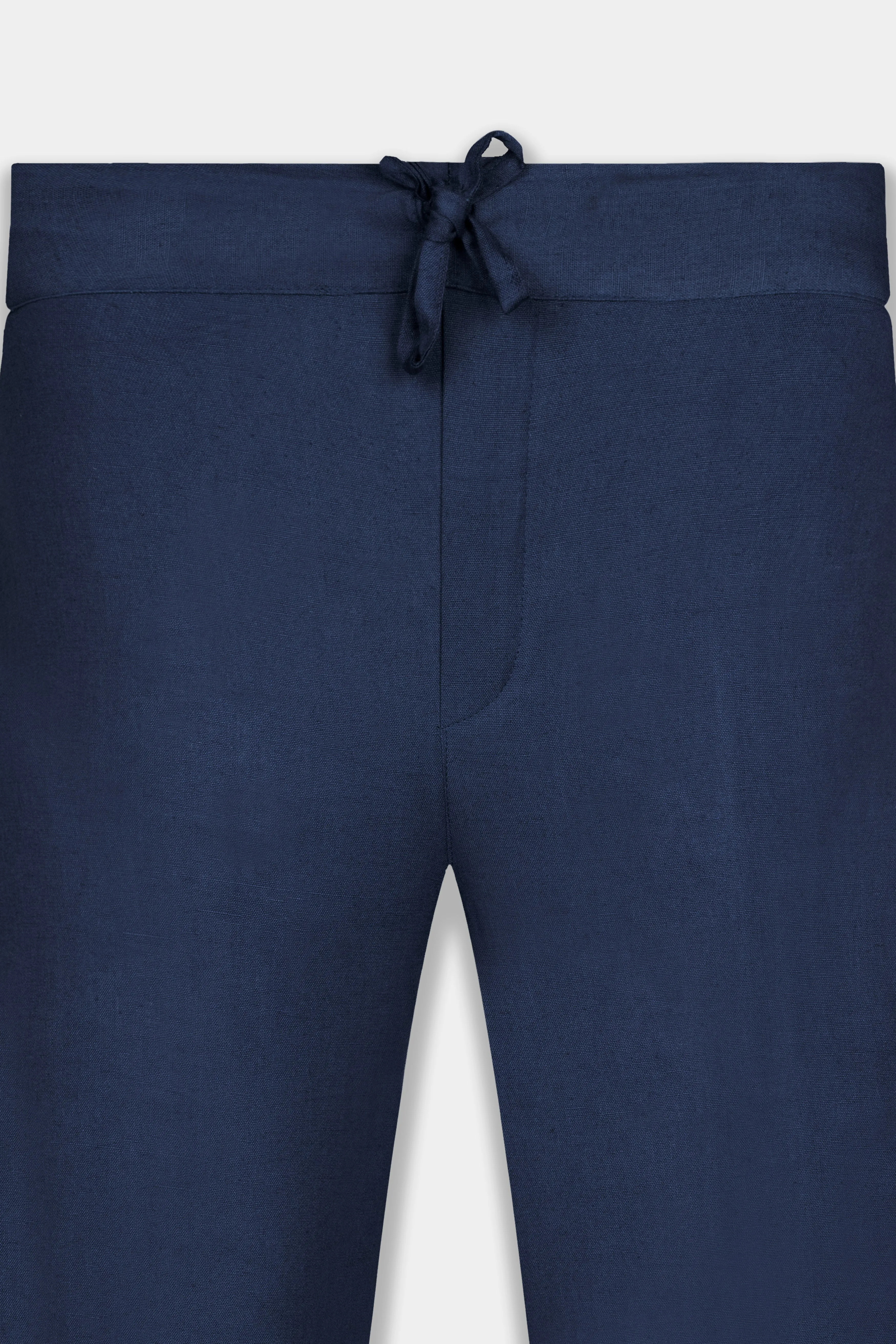 Tealish Blue Luxurious Linen Lounge Pant sold by French Crown product image thumbnail 5