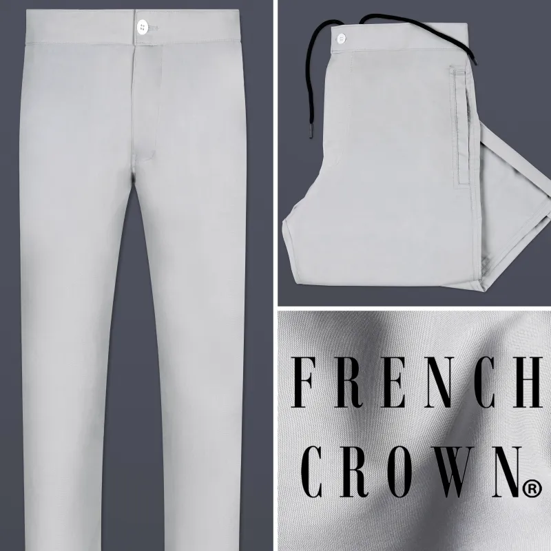 Silver Sand Gray Poplin Giza Cotton Lounge Pant sold by French Crown