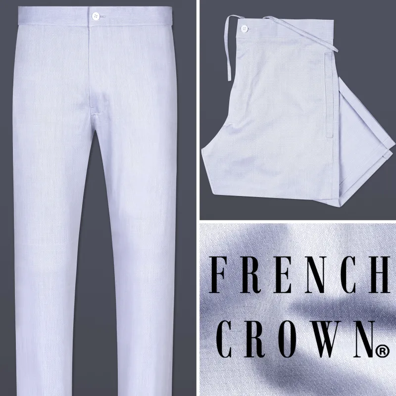 Selago Gray Dobby Textured Premium Cotton Lounge Pant sold by French Crown