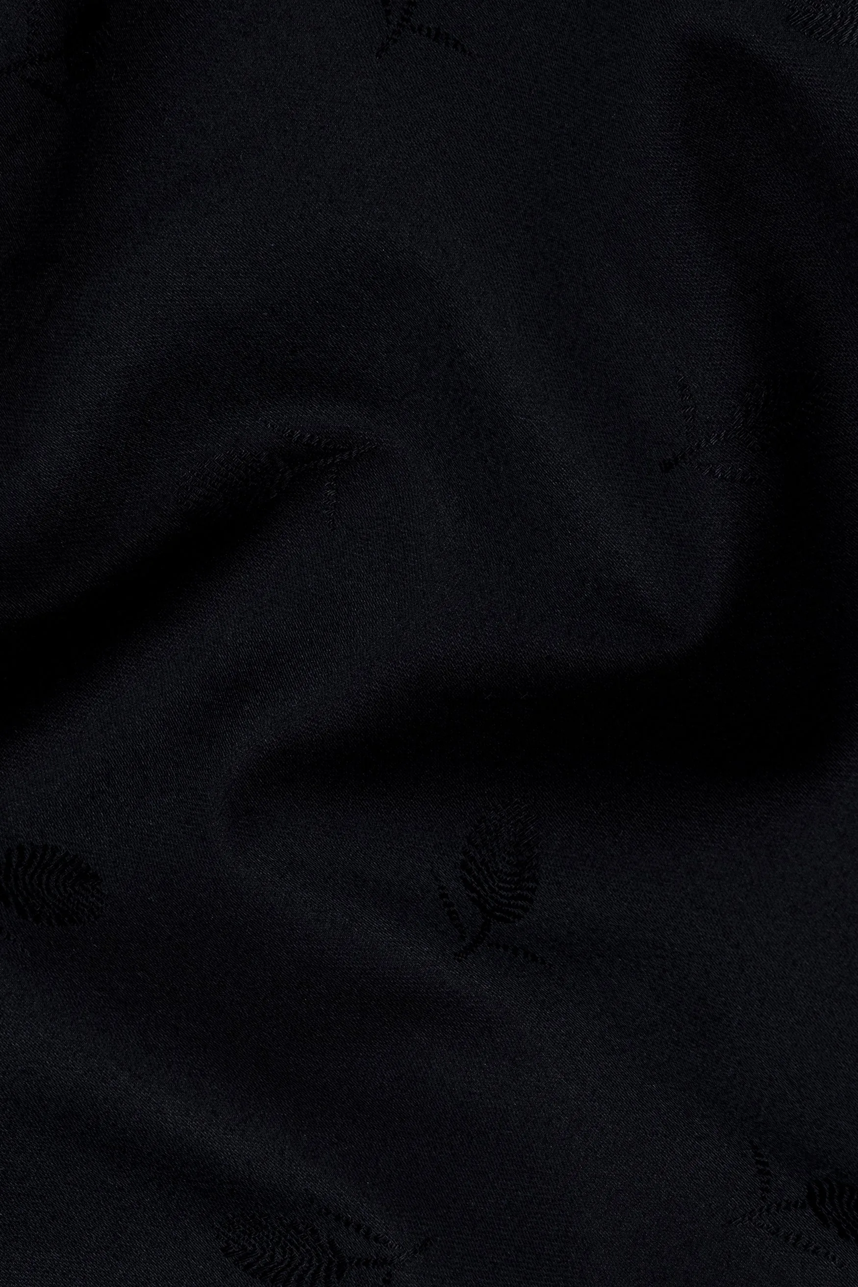 Jade Black Flower Jacquard Textured Premium Giza Cotton Shirt sold by French Crown product image thumbnail 2