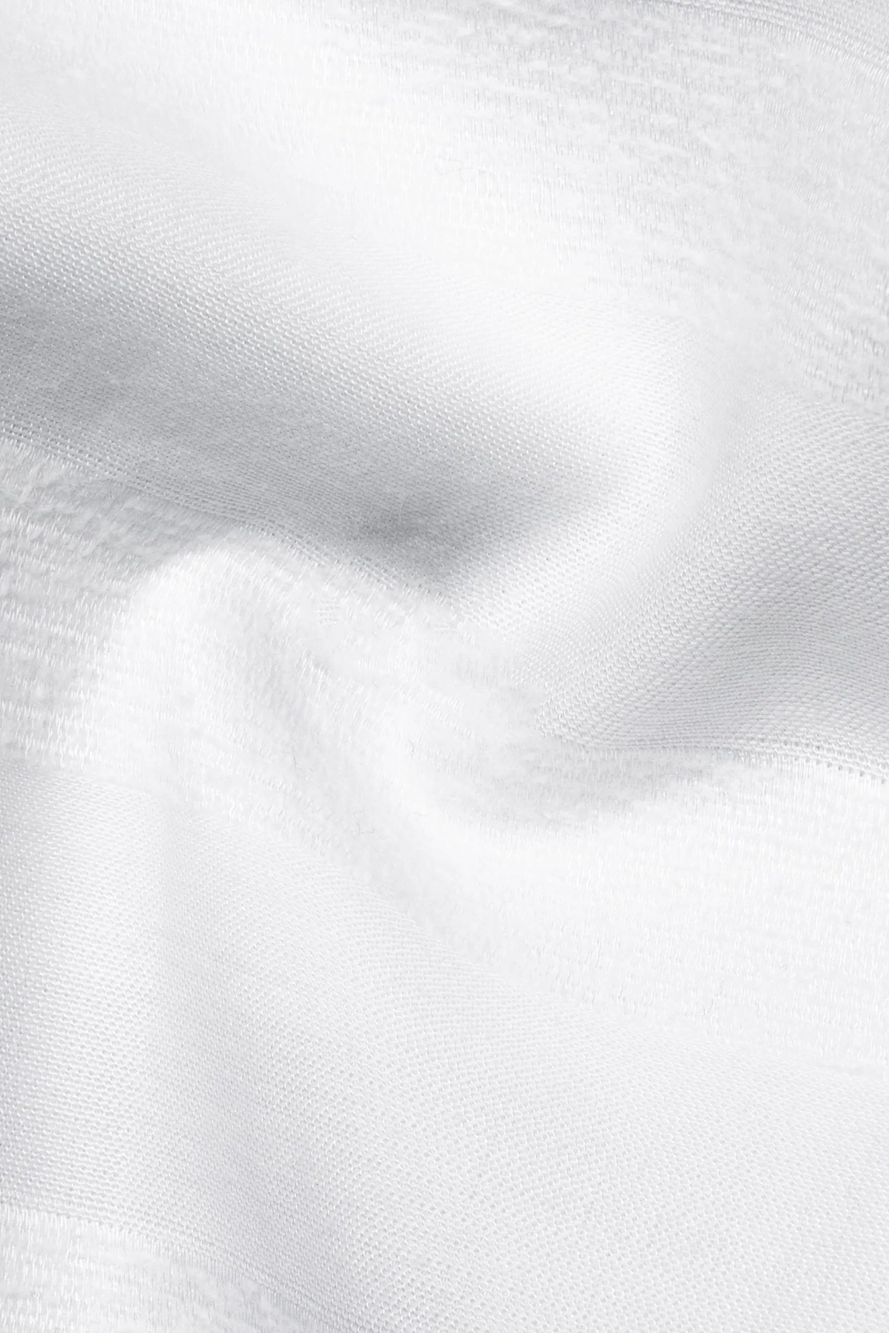 Bright White Dobby Textured Premium Cotton Shirt sold by French Crown product image thumbnail 2