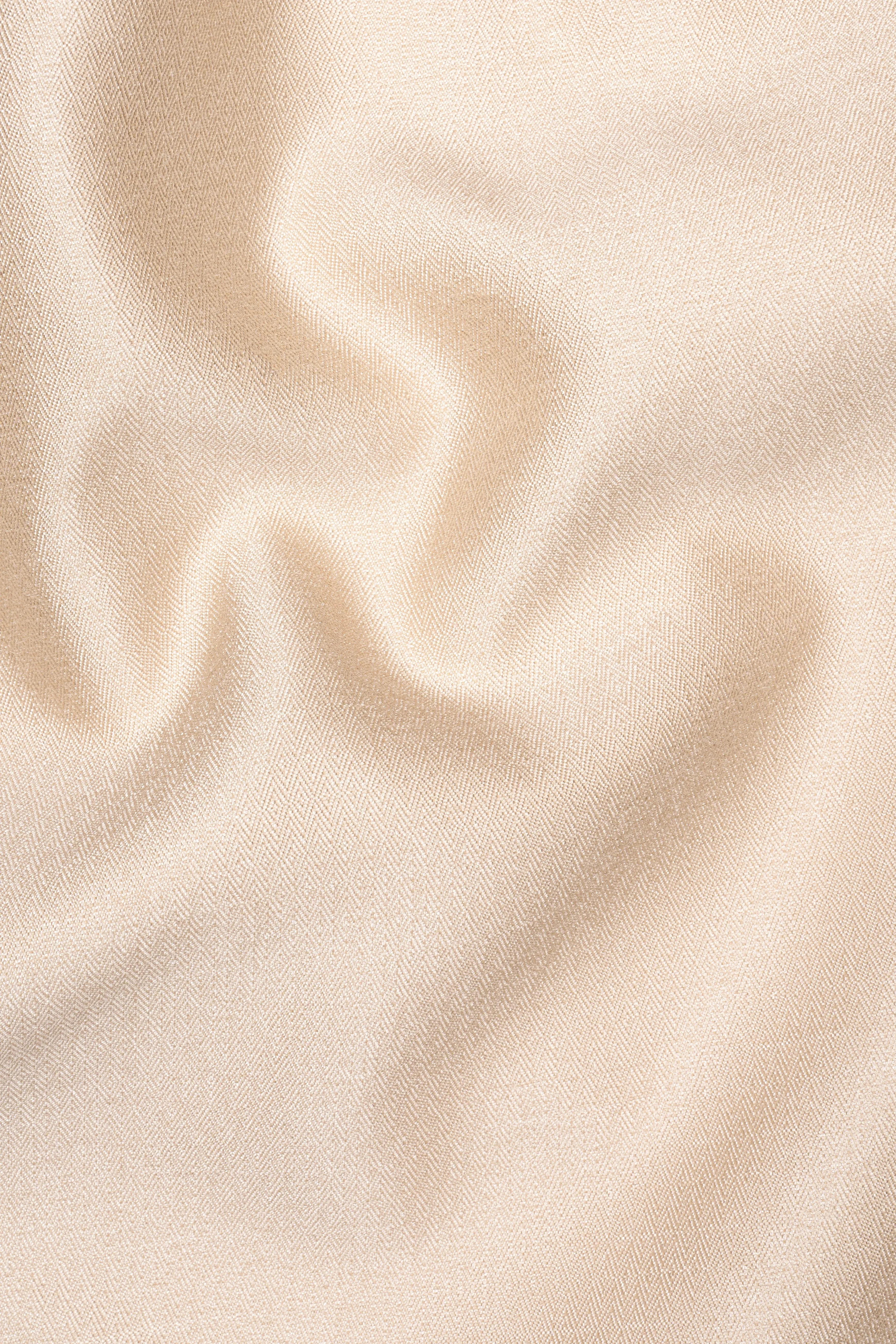 Almond Brown Kurta Set With Marigold Yellow And Quicksand Brown Thread Embroidered Nehru Jacket sold by French Crown product image thumbnail 4