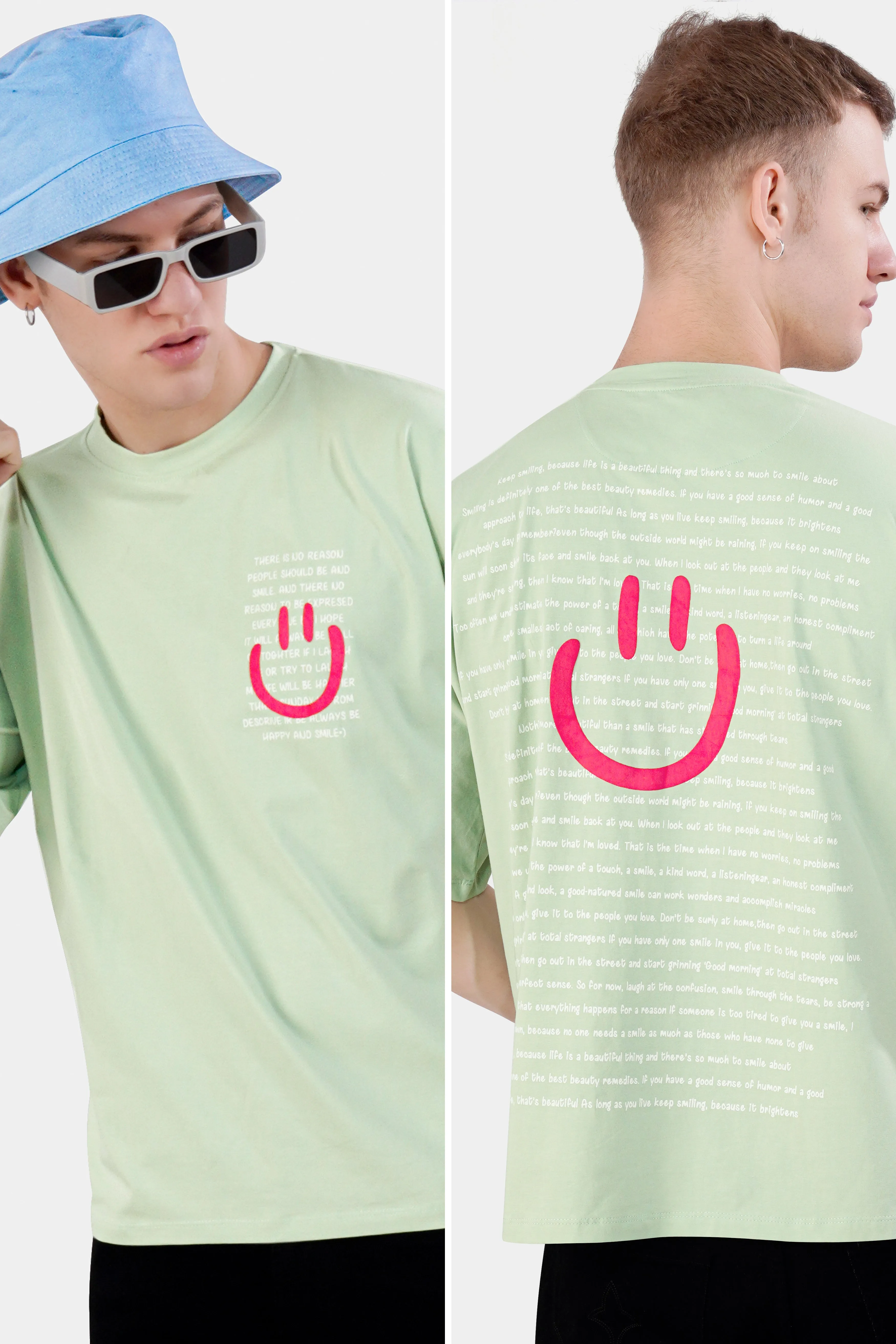 Surf Crest Green Printed Premium Cotton Oversized T-shirt sold by French Crown product image thumbnail 2