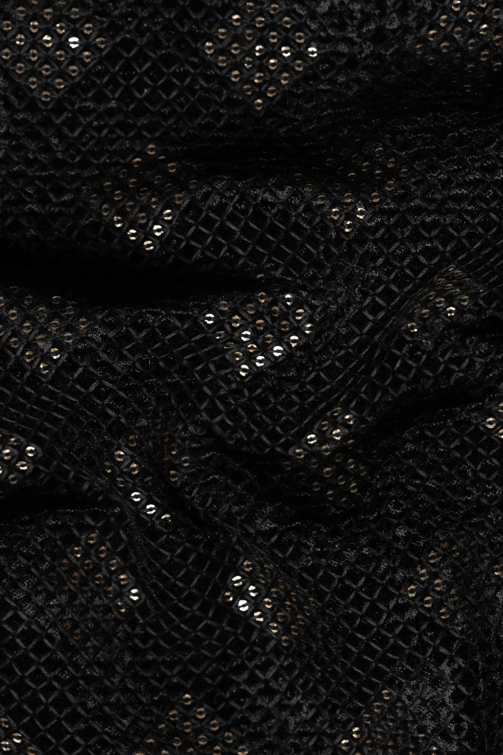 Jade Black Geometric Sequin and Thread Embroidered Designer Nehru Jacket sold by French Crown product image thumbnail 3