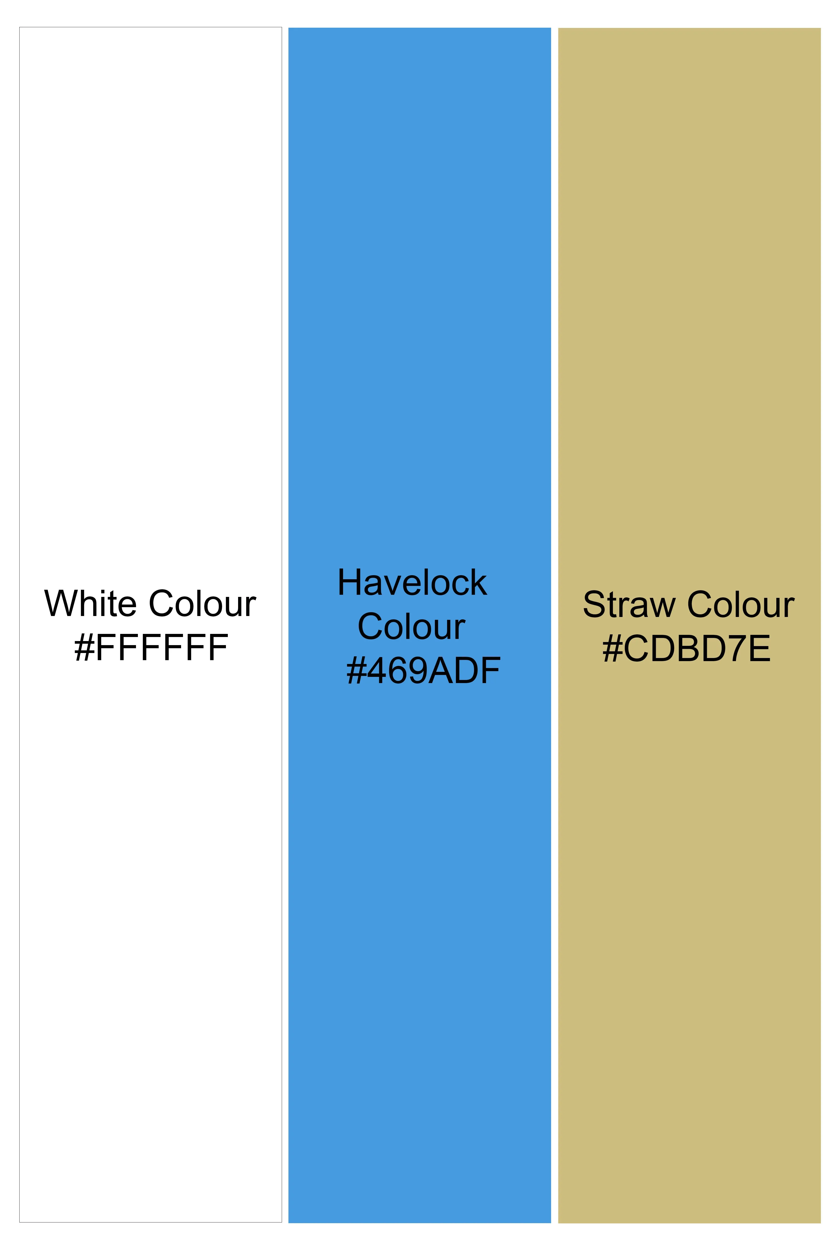 Bright White Abstract Lines Printed Subtle Sheen Super Soft Premium Cotton Shirt sold by French Crown product image thumbnail 5