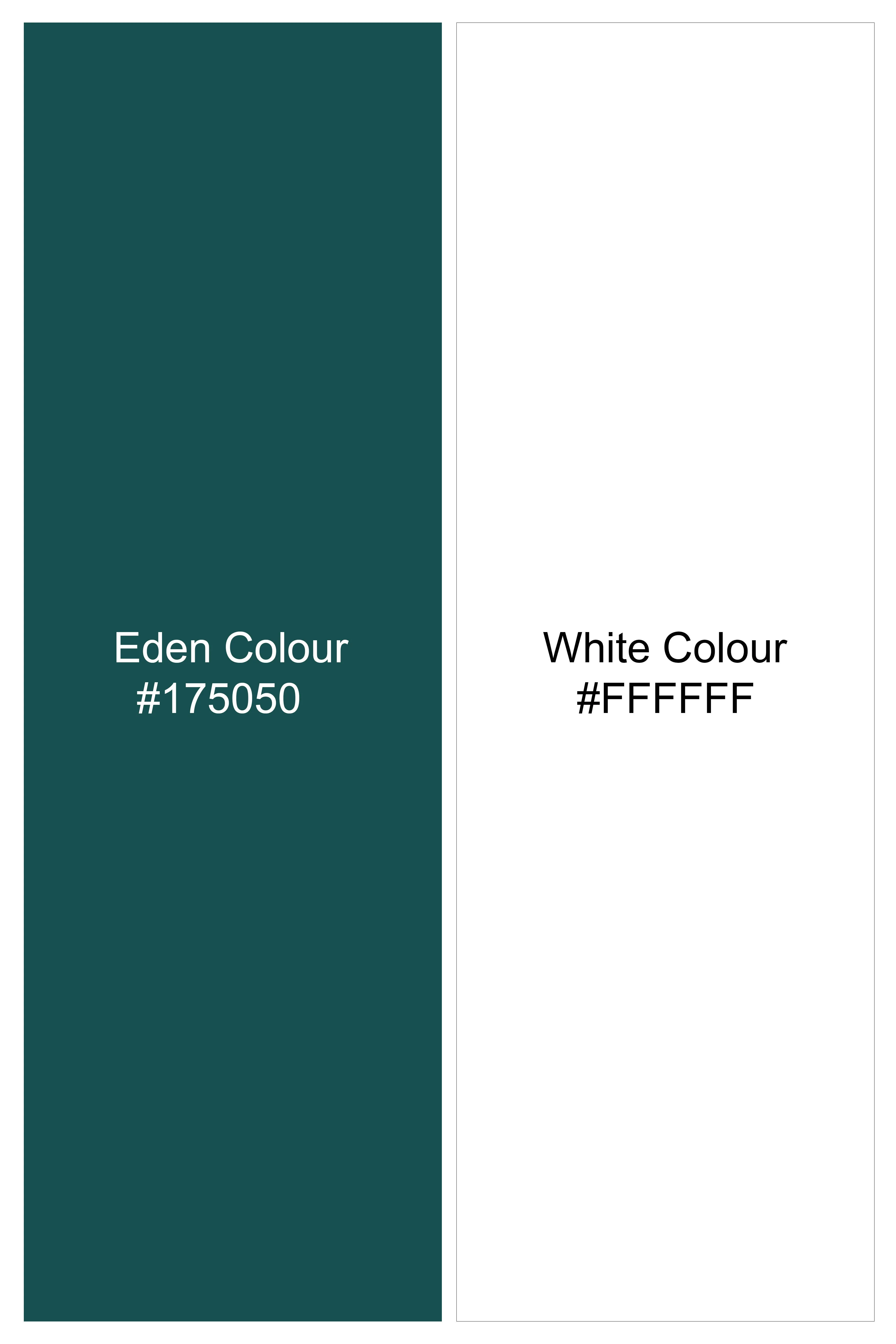 Eden Green Dobby Textured Premium Giza Cotton Shirt sold by French Crown product image thumbnail 5