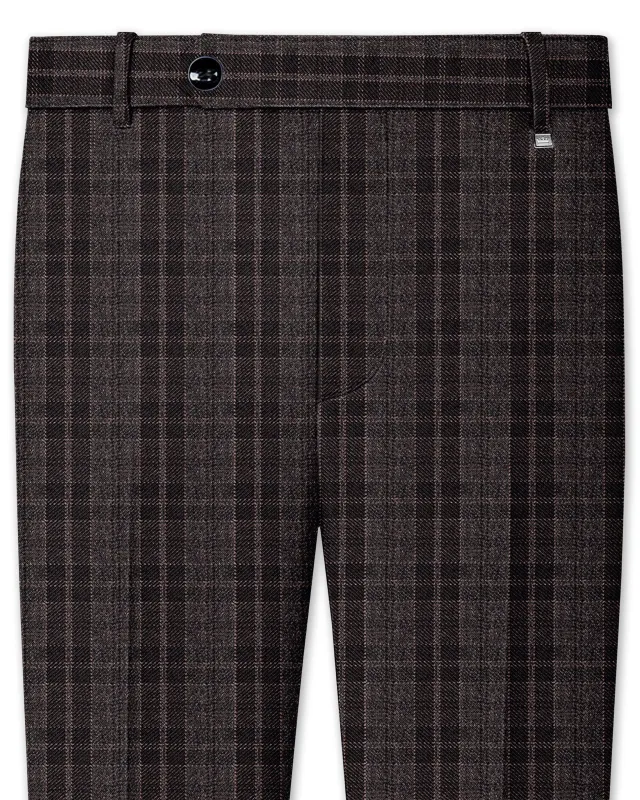 Thunder Brown Plaid Tweed Pant sold by French Crown